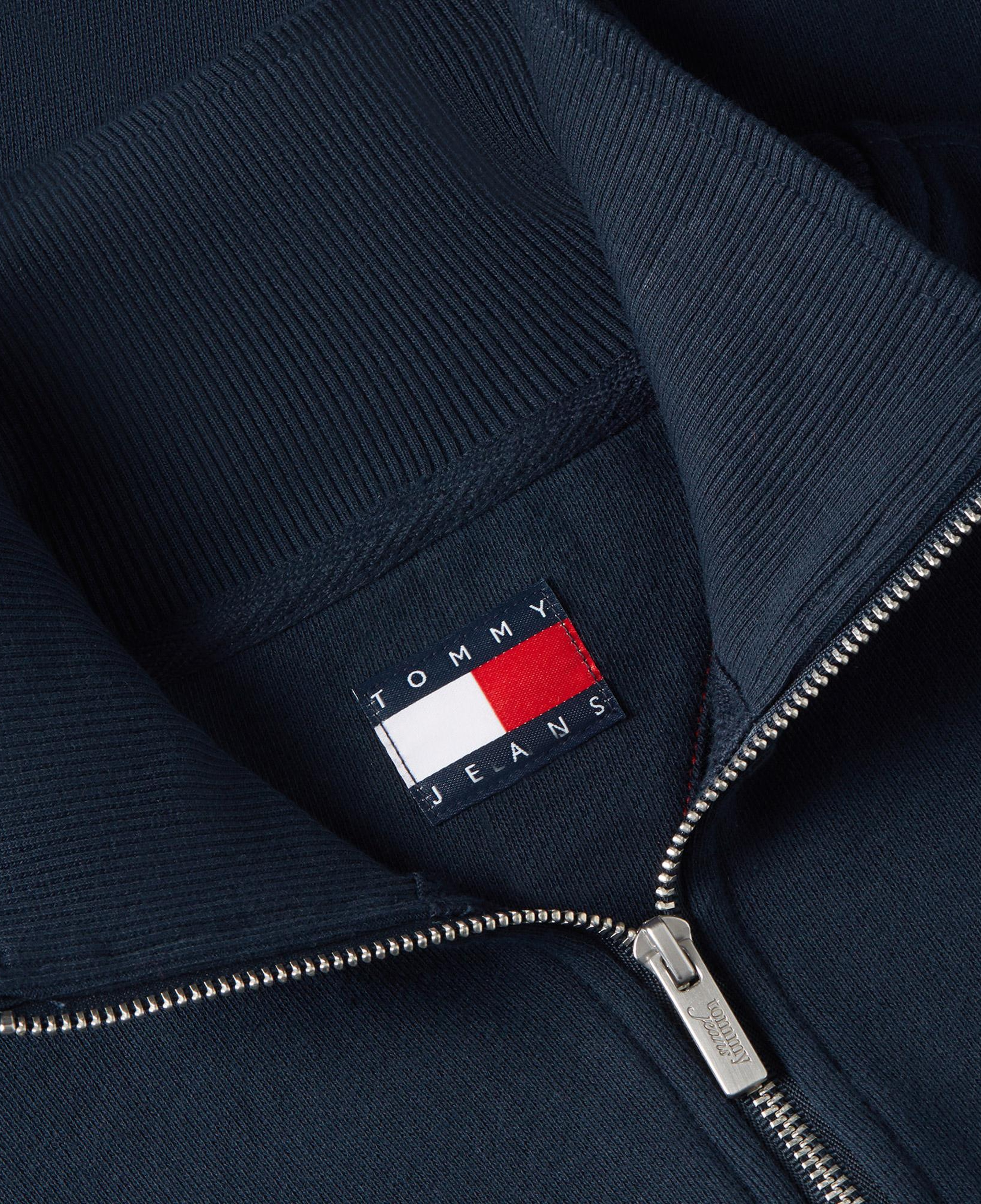 Tommy Hilfiger 1/4 Zip Tape Kadın Mavi Sweatshirt