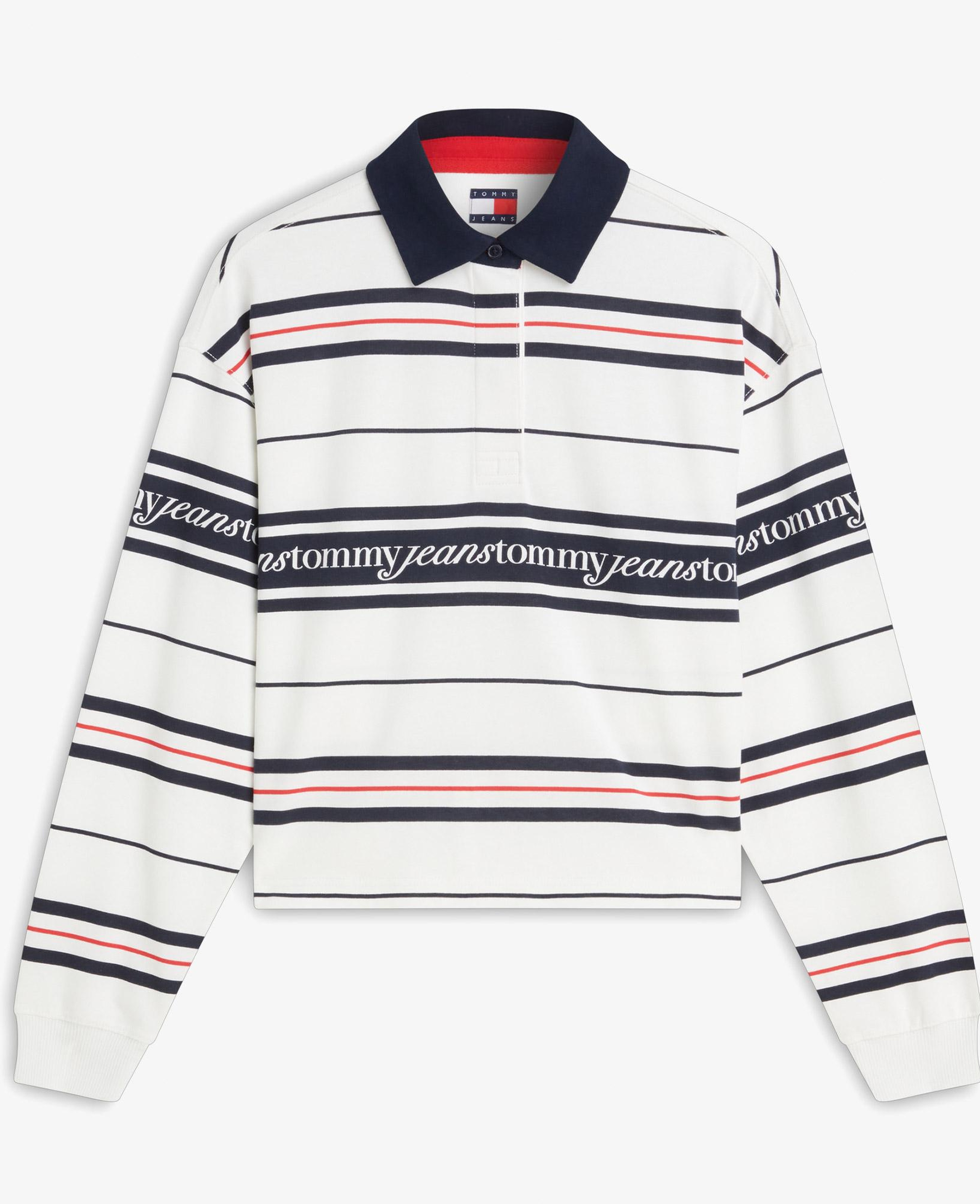 Tommy Hilfiger Script Rugby Kadın Beyaz Sweatshirt