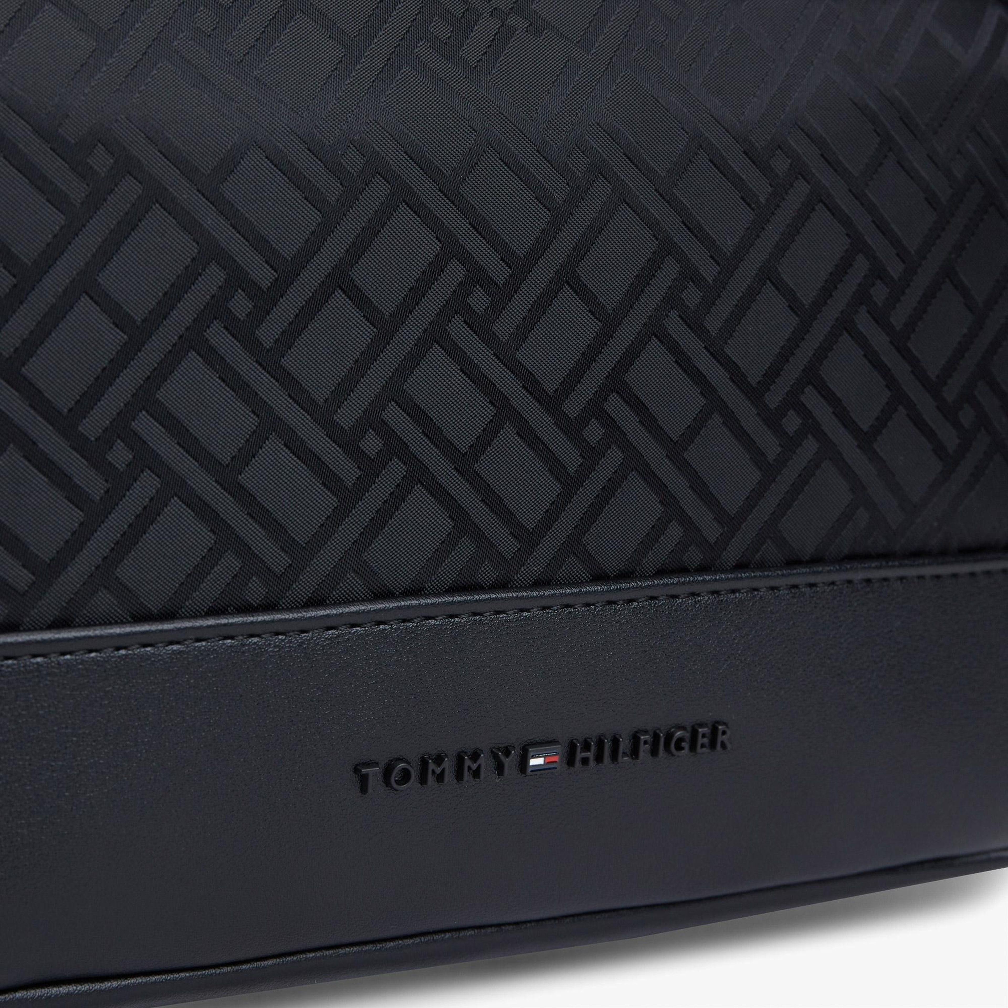 Tommy Hilfiger Nylon Jacquard Erkek Siyah El Çantası
