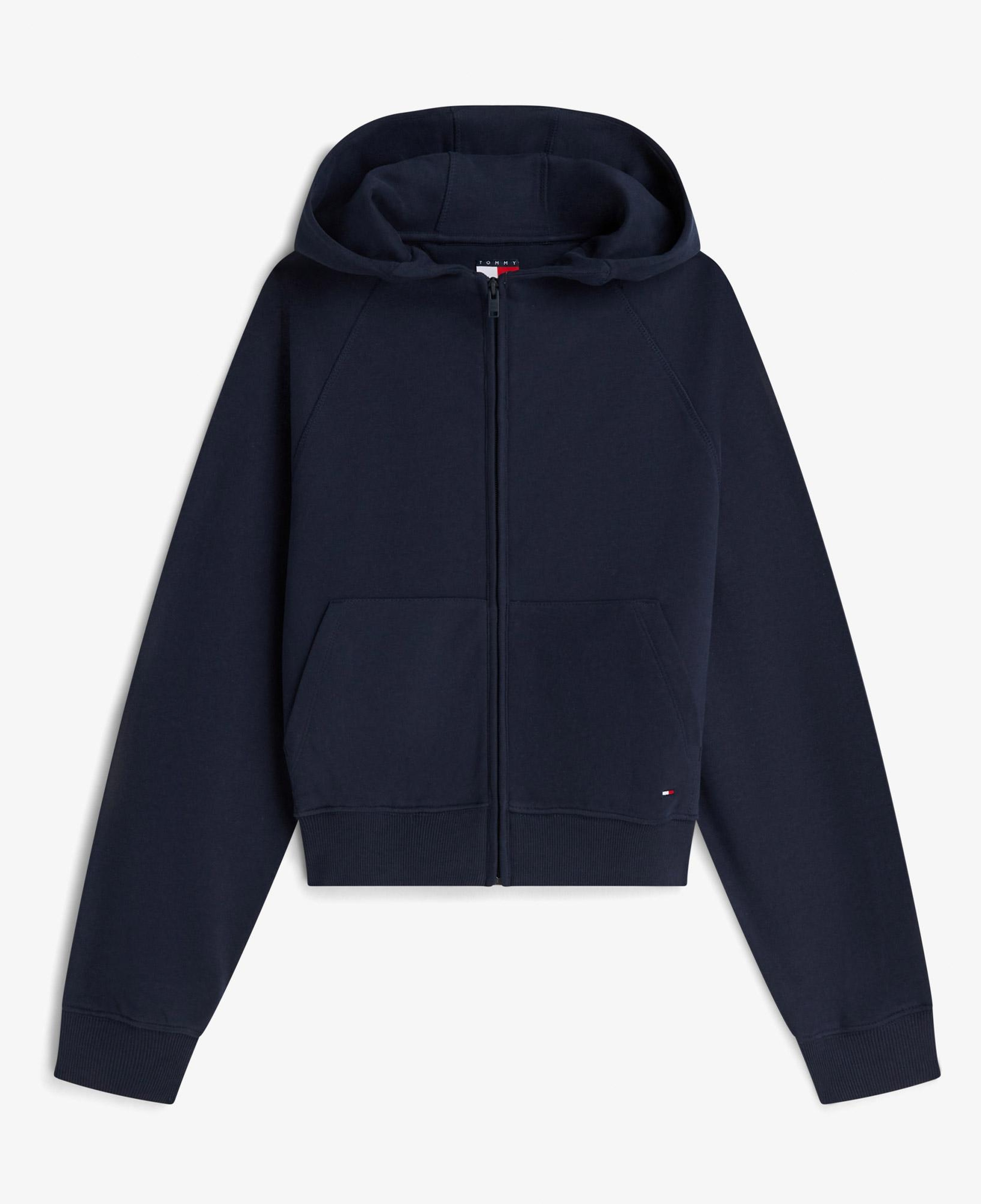 Tommy Hilfiger Flag Zip Kadın Mavi Sweatshirt