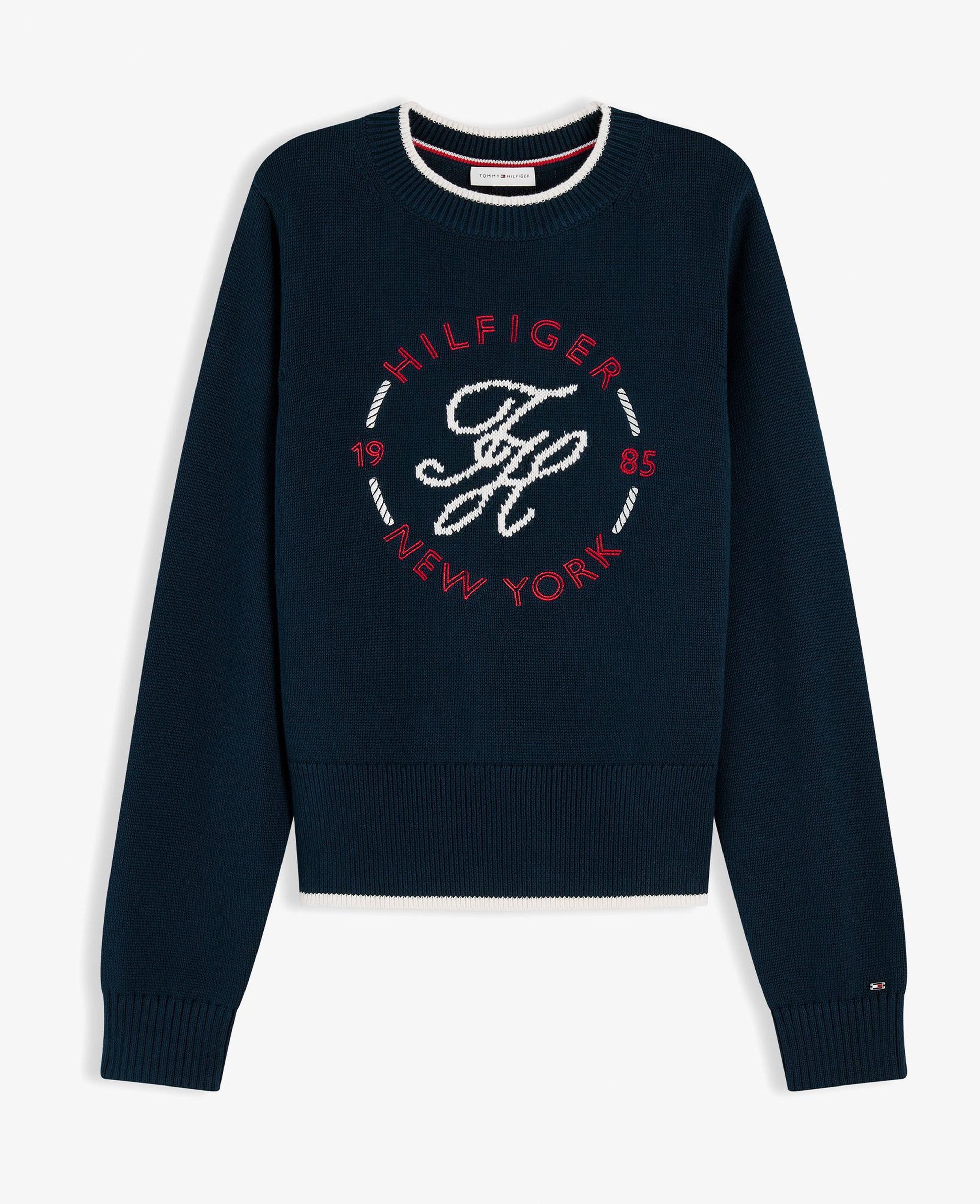 Tommy Hilfiger Nautical Kadın Mavi Triko