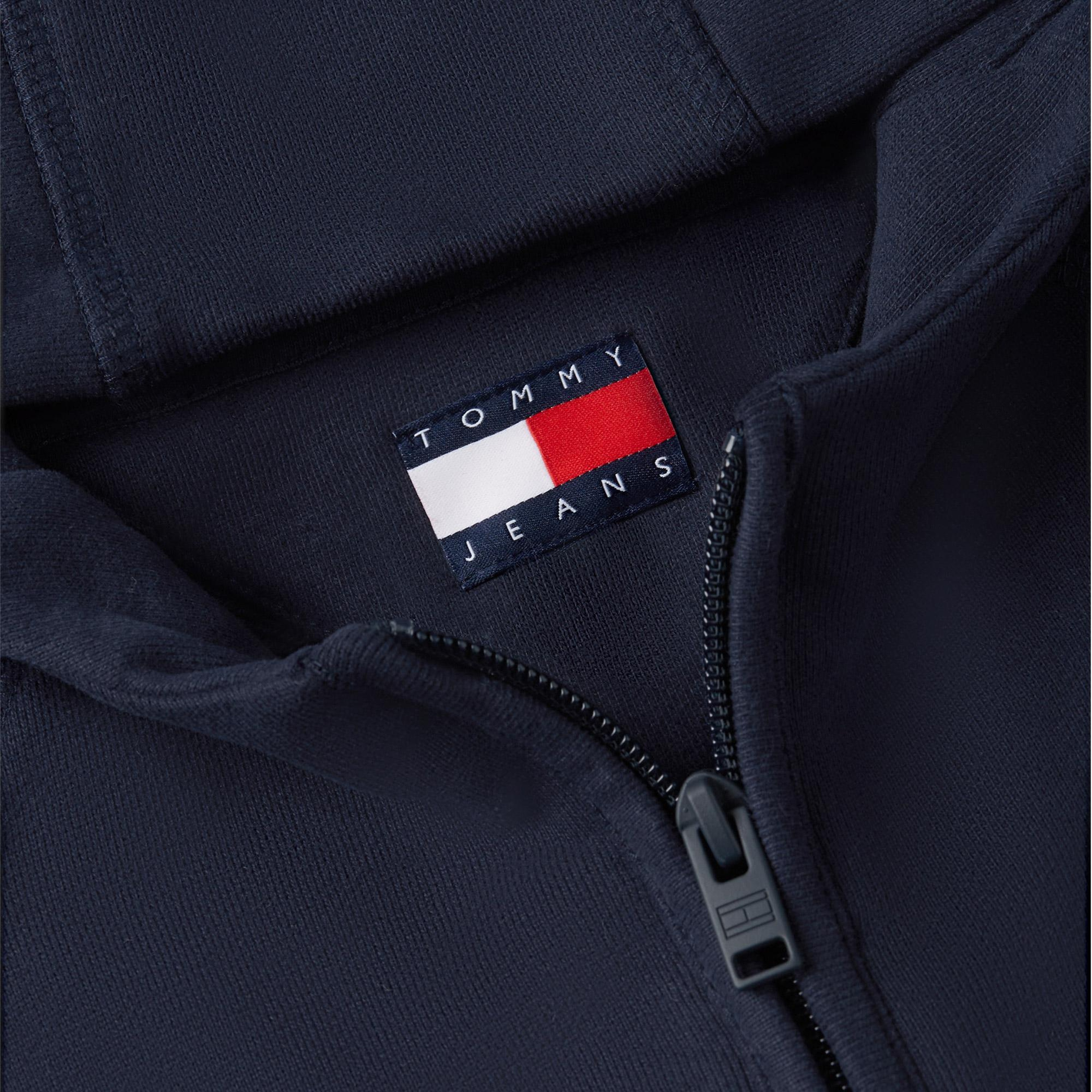 Tommy Hilfiger Flag Zip Kadın Mavi Sweatshirt