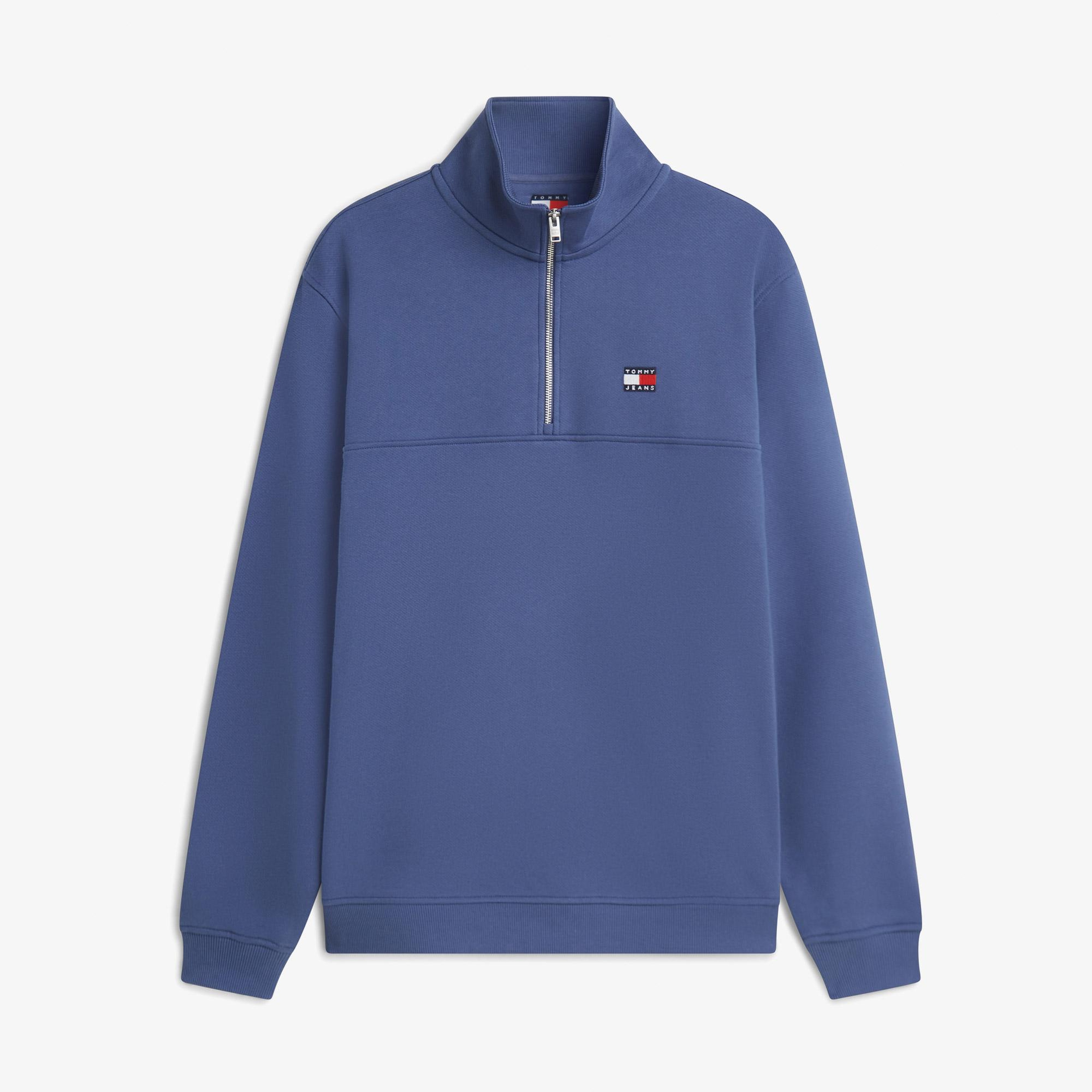 Tommy Hilfiger Badge Erkek Mavi Sweatshirt