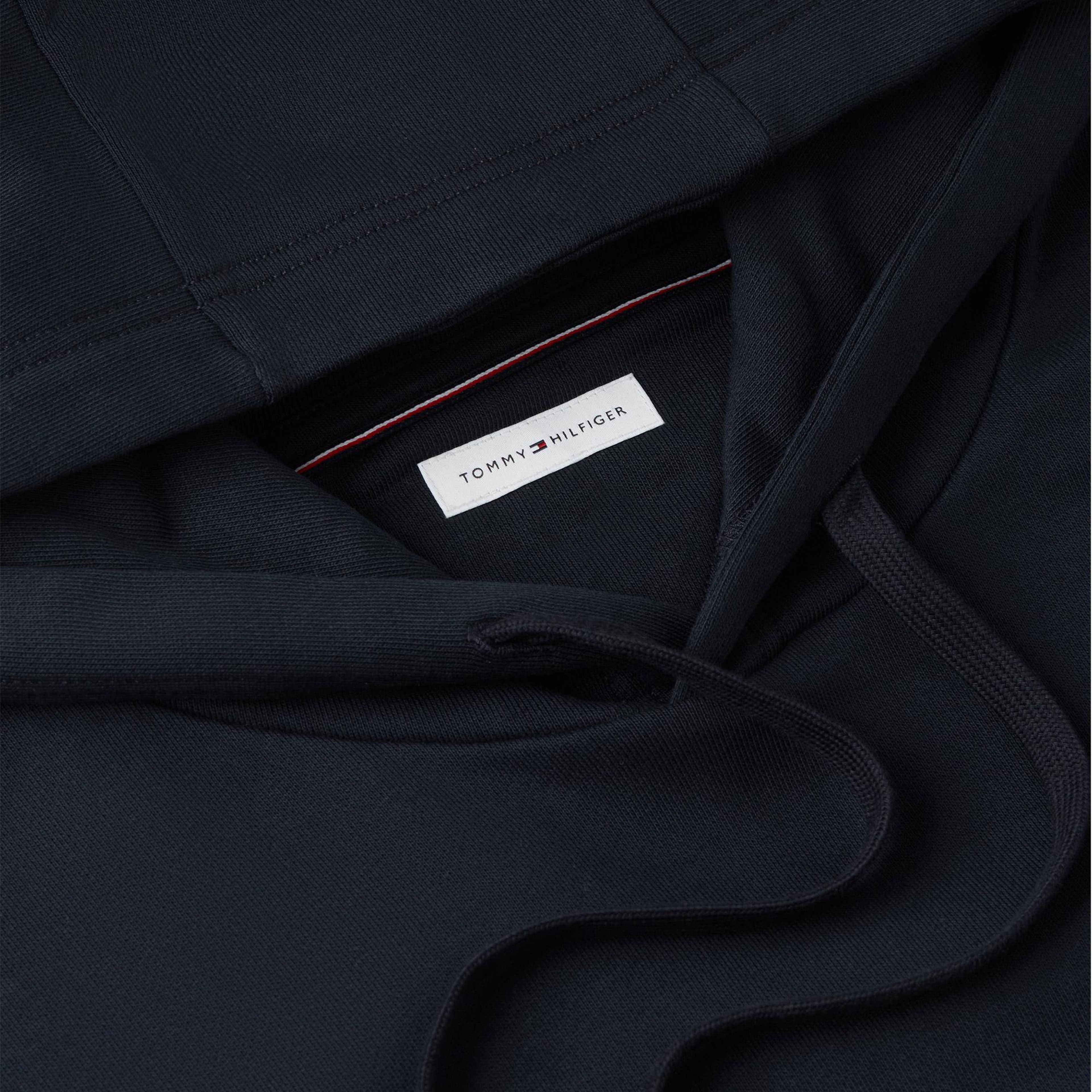 Tommy Hilfiger Script Flag Erkek Mavi Sweatshirt