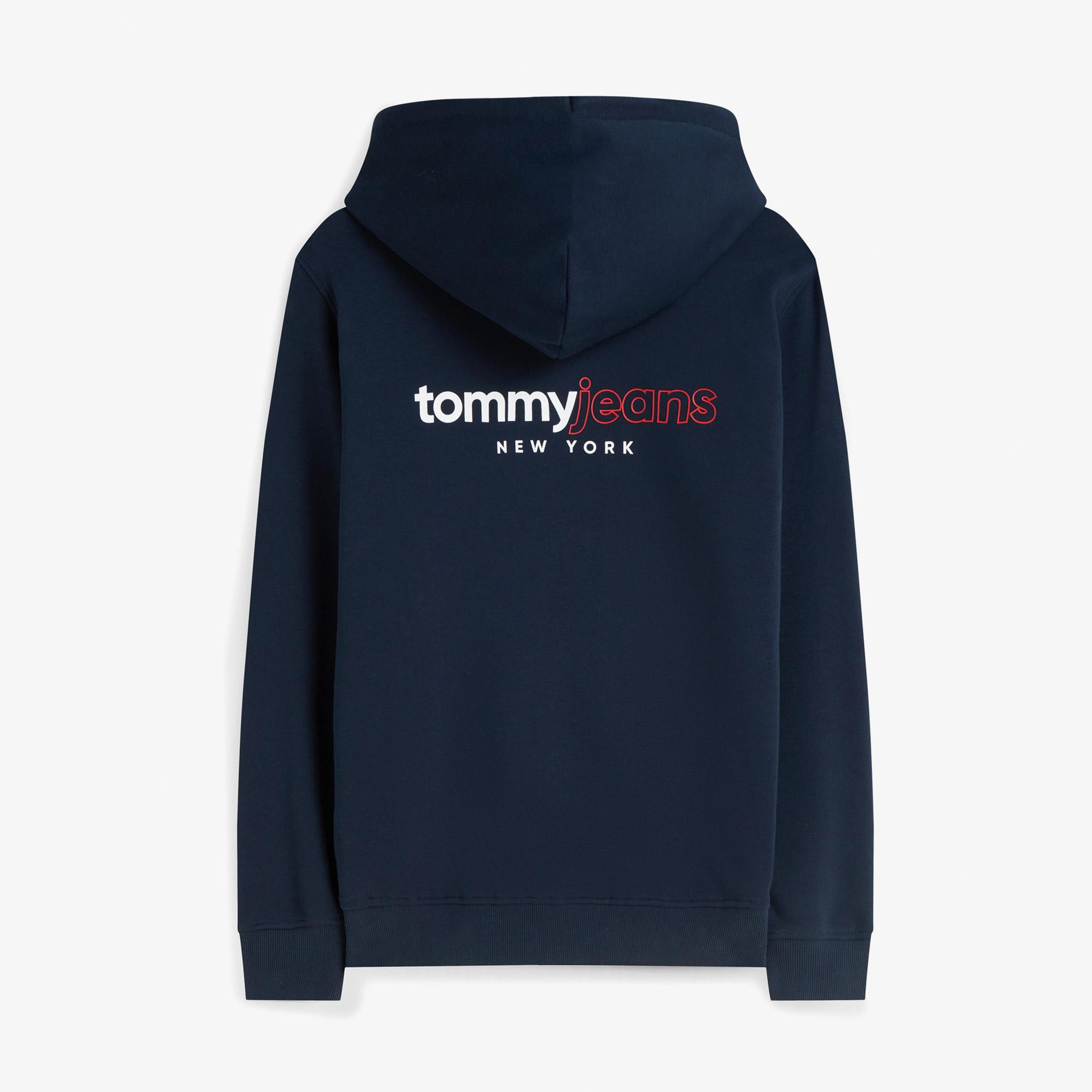 Tommy Hilfiger Dna Backprint Erkek Mavi Sweatshirt