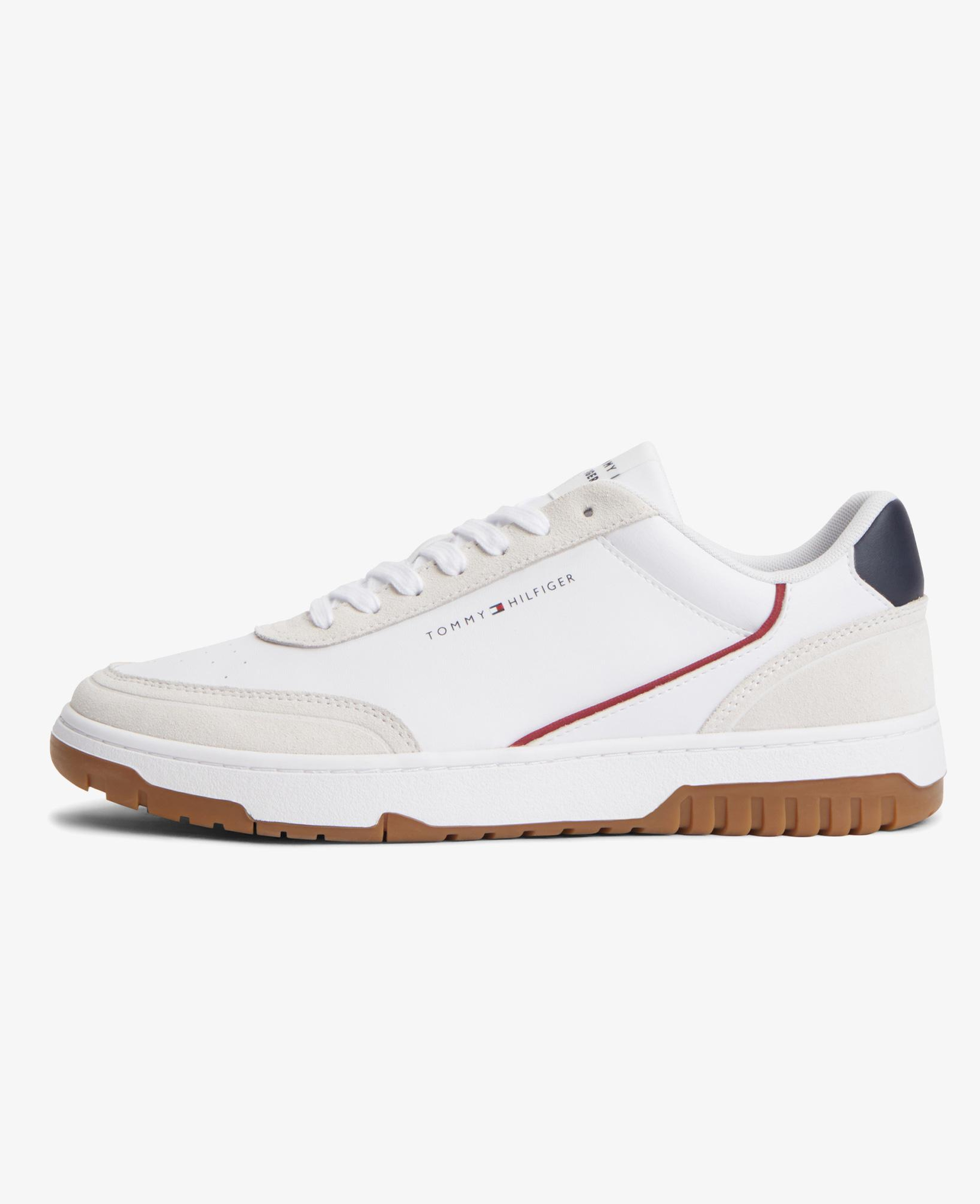 Tommy Hilfiger Basket Core Leather Suede Mix Erkek Mavi Sneaker