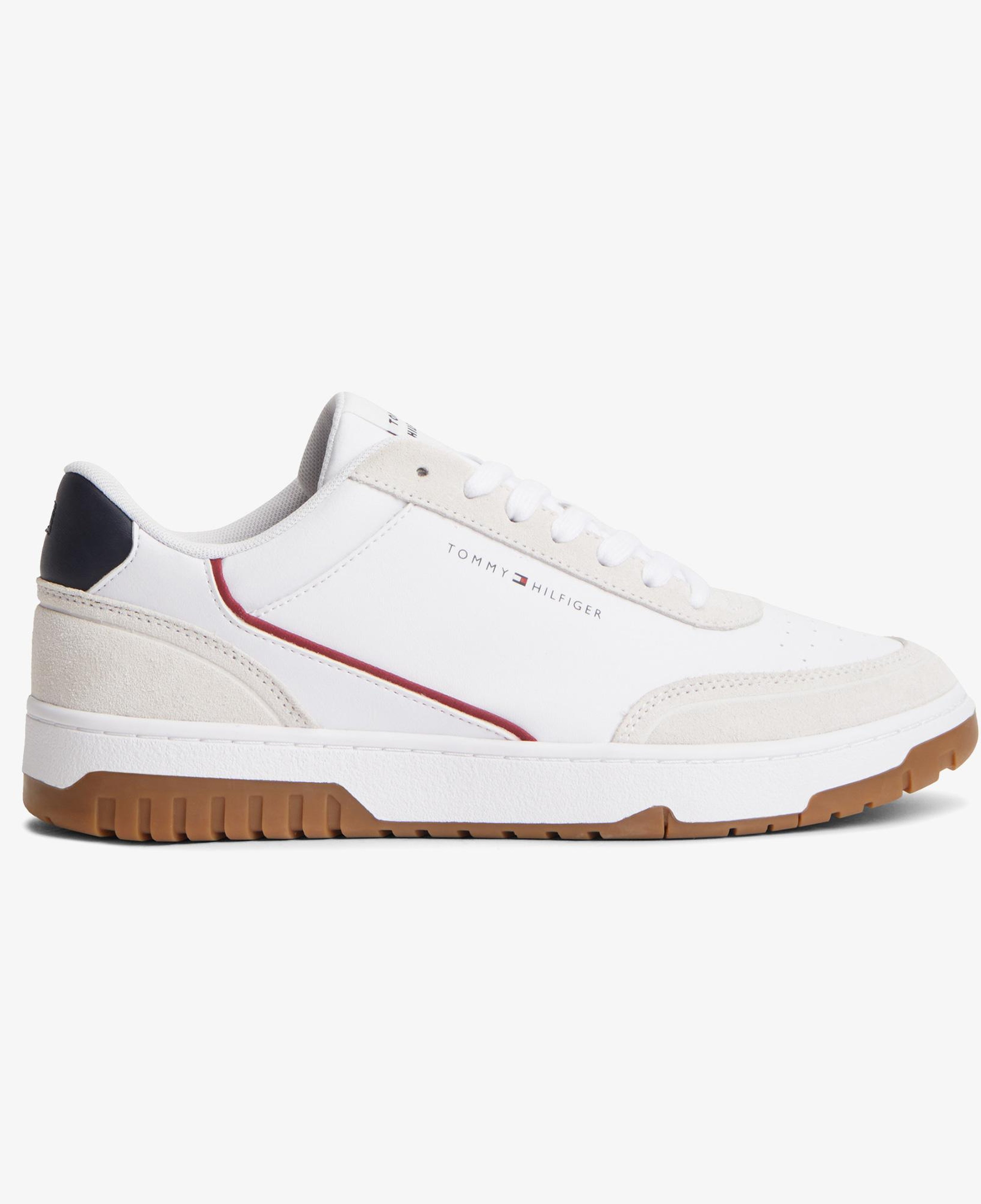 Tommy Hilfiger Basket Core Leather Suede Mix Erkek Mavi Sneaker