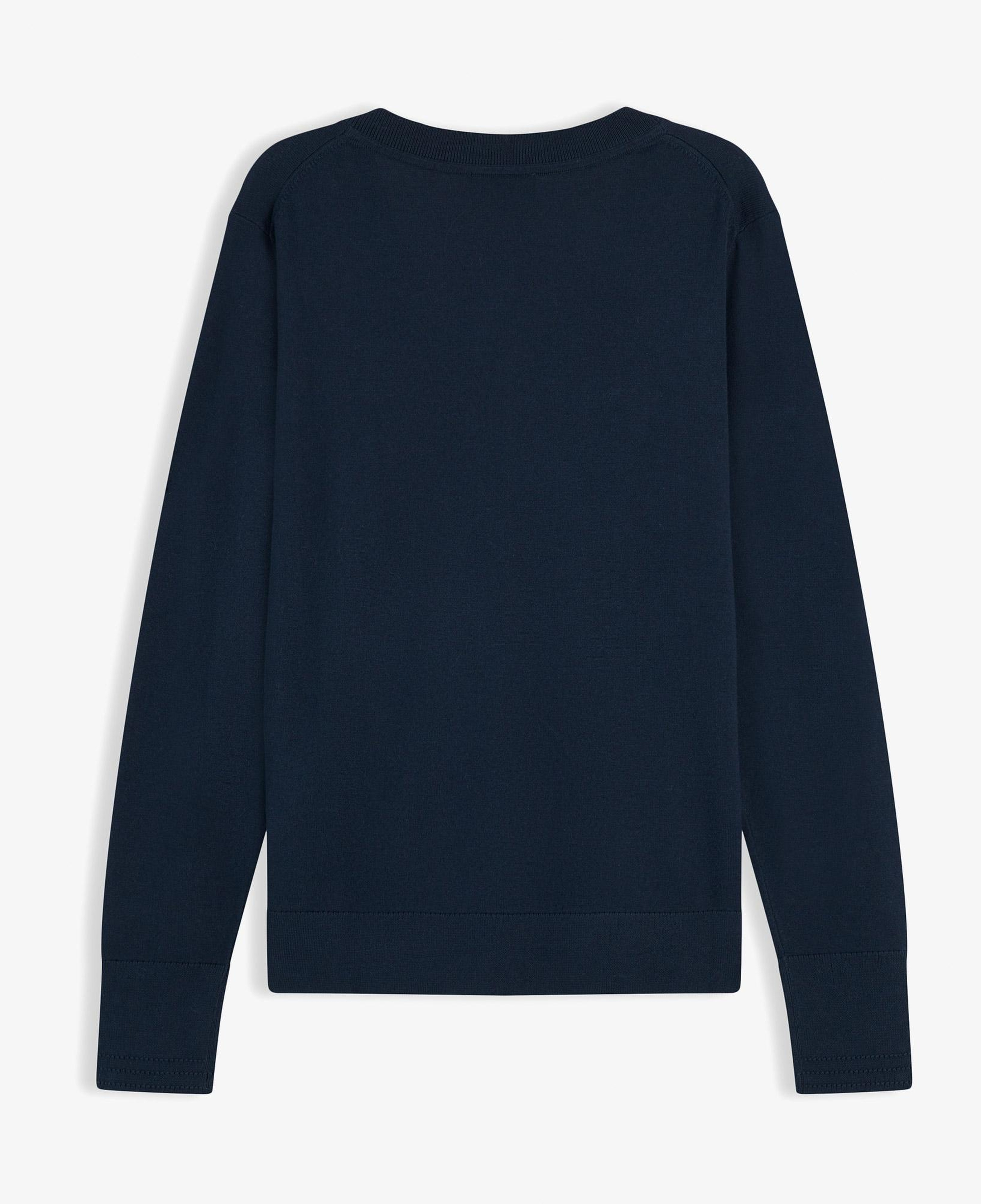 Tommy Hilfiger Stitch V Yaka Kadın Mavi Triko