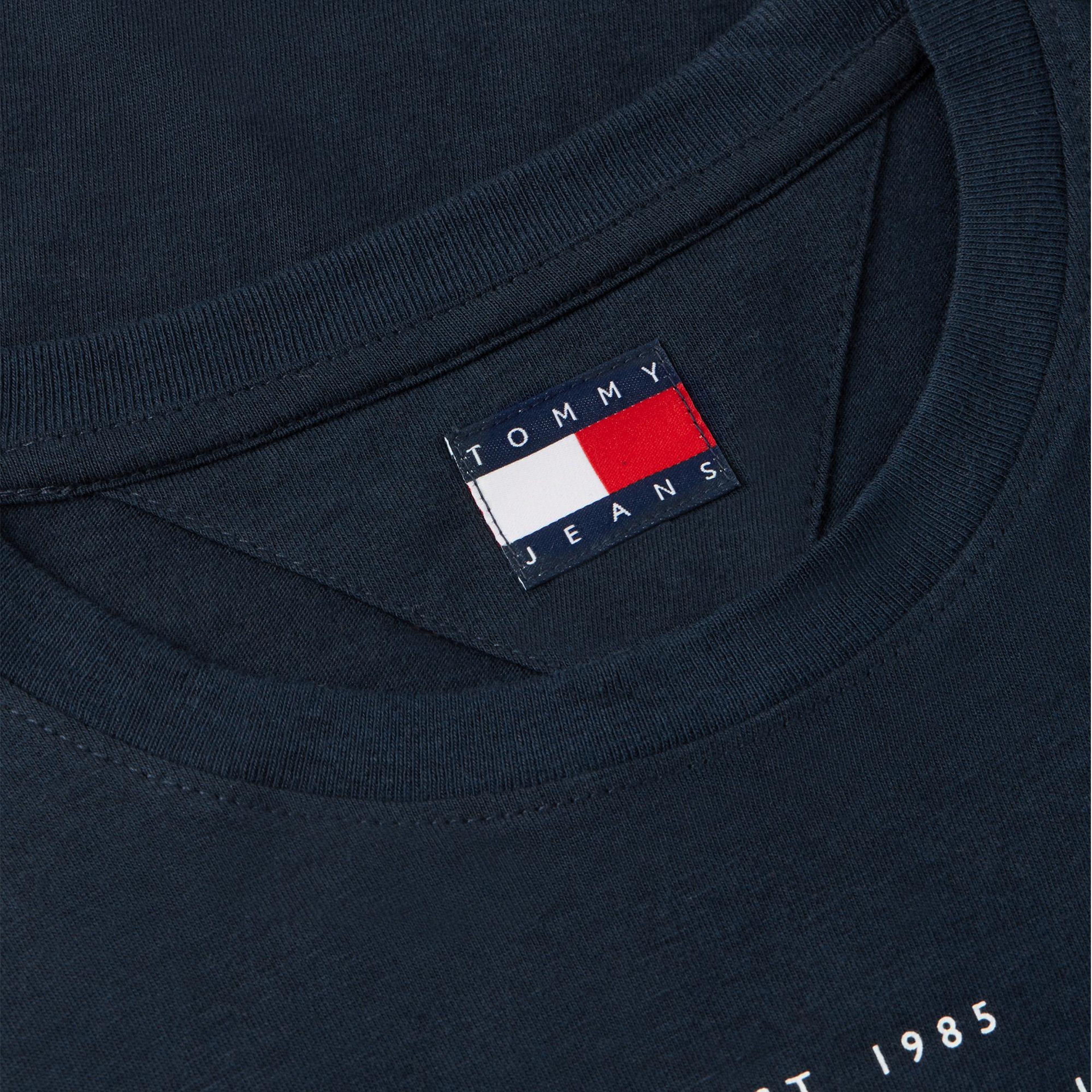 Tommy Hilfiger Linear Kadın Mavi T-Shirt
