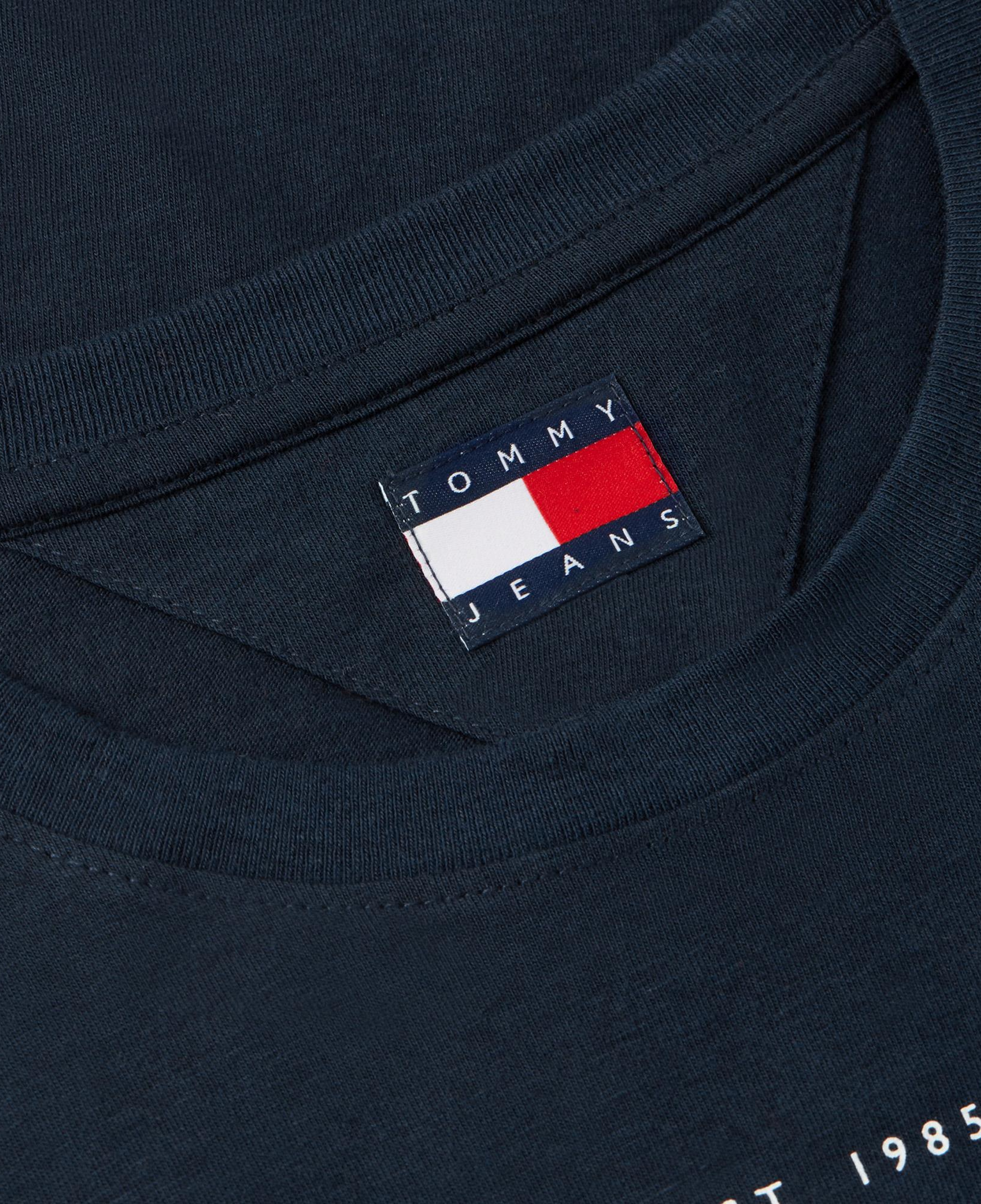 Tommy Hilfiger Linear Kadın Mavi T-Shirt
