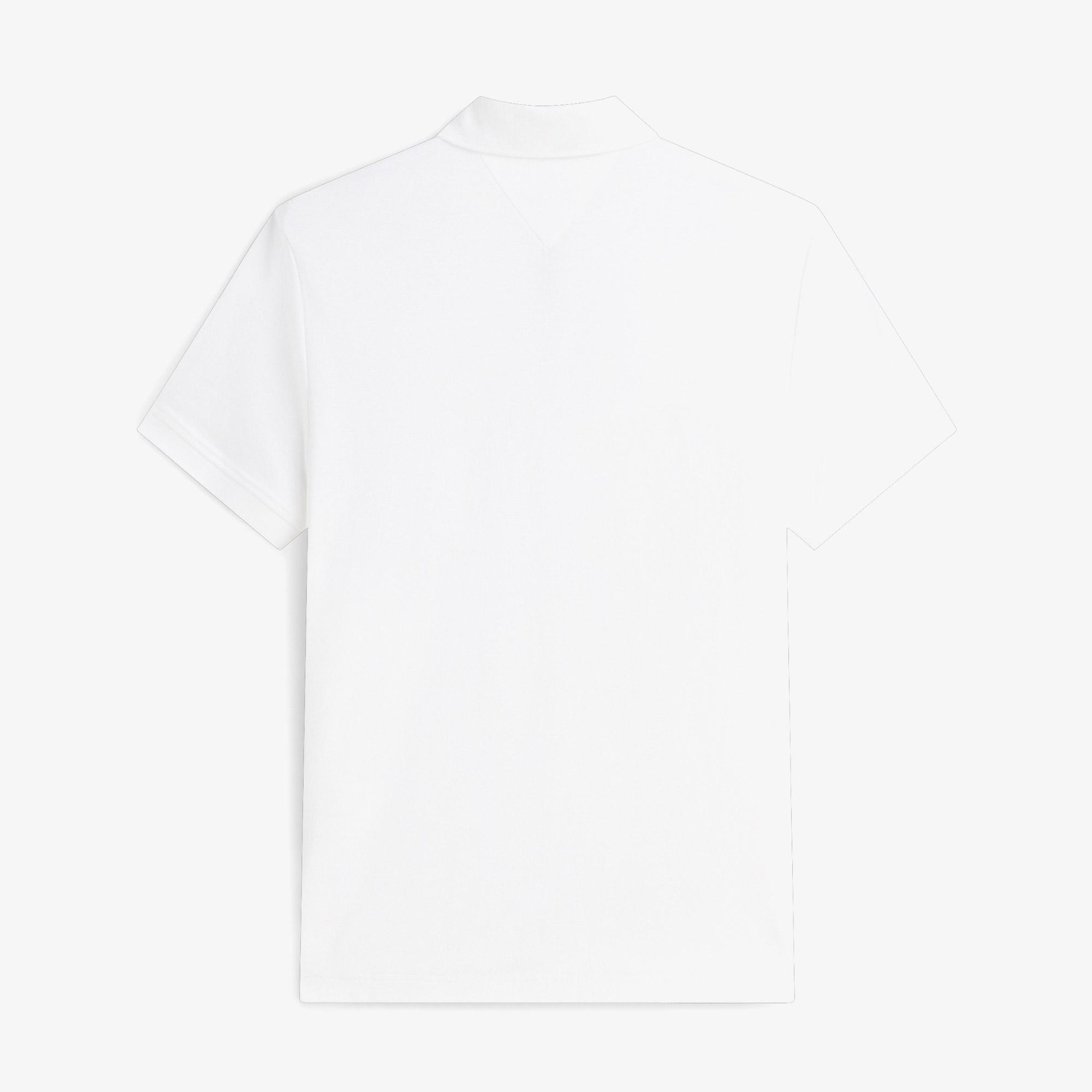 Tommy Hilfiger Liquid Cotton Zip Erkek Beyaz Polo