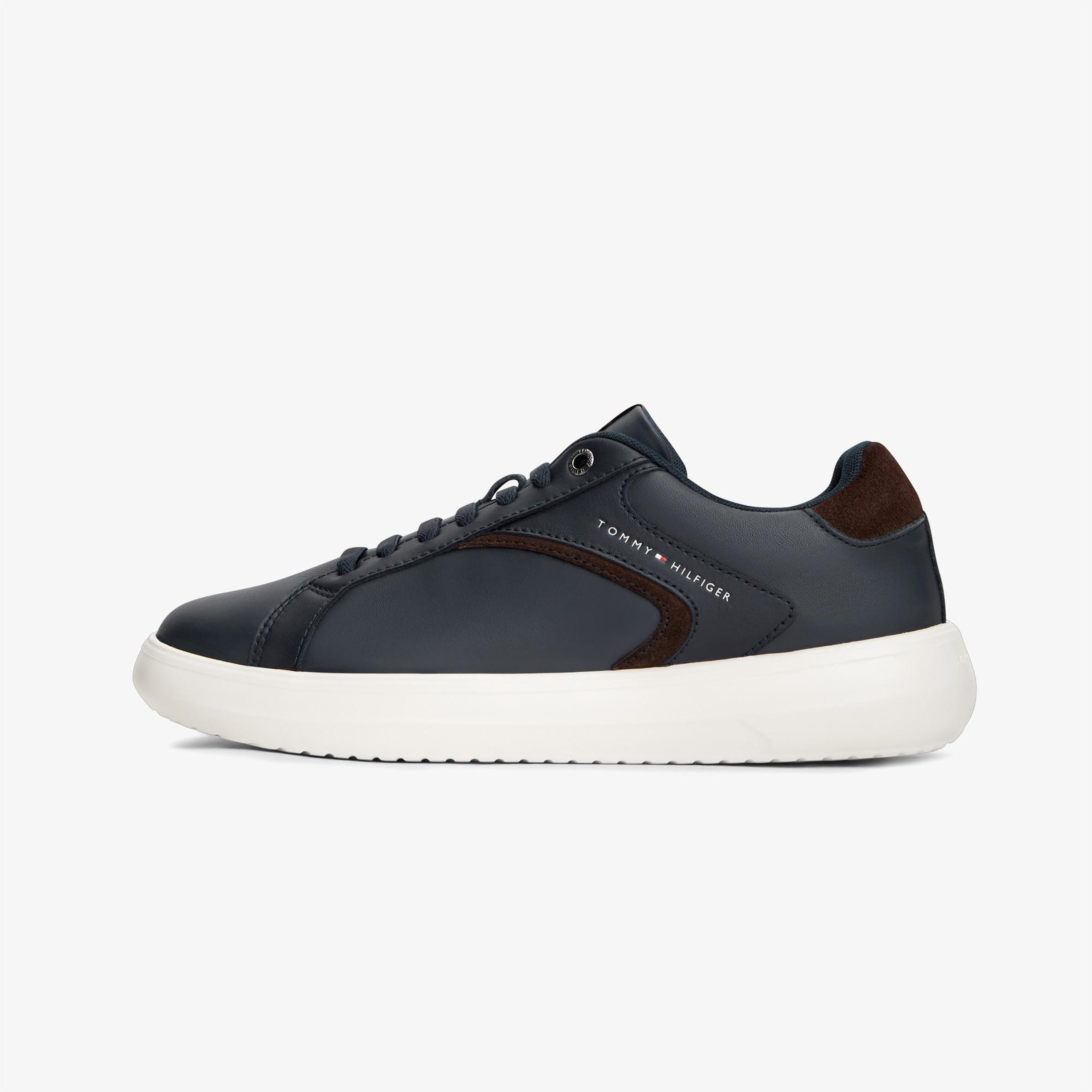 Tommy Hilfiger Modern Lightcup Leather Erkek Mavi Sneaker