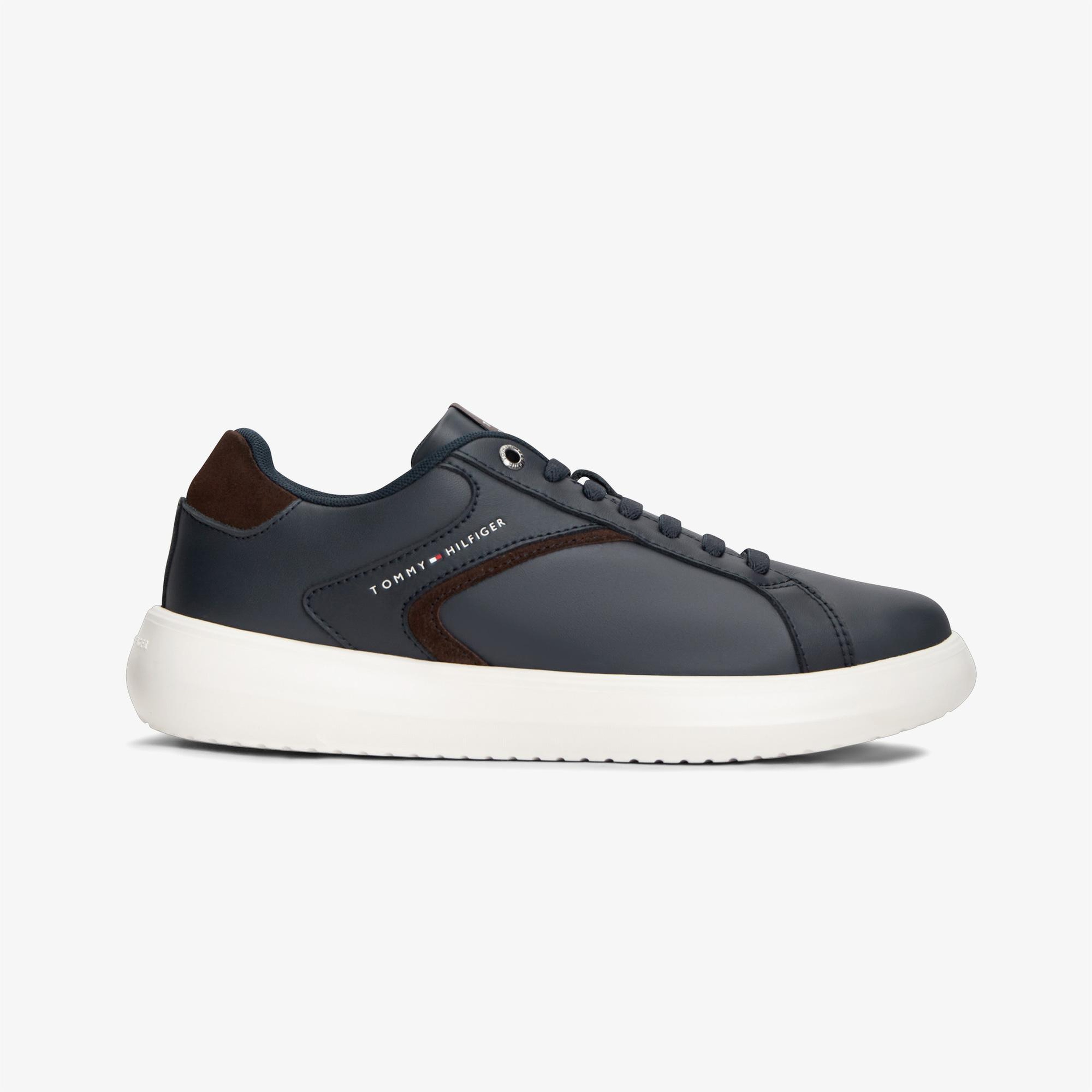 Tommy Hilfiger Modern Lightcup Leather Erkek Mavi Sneaker