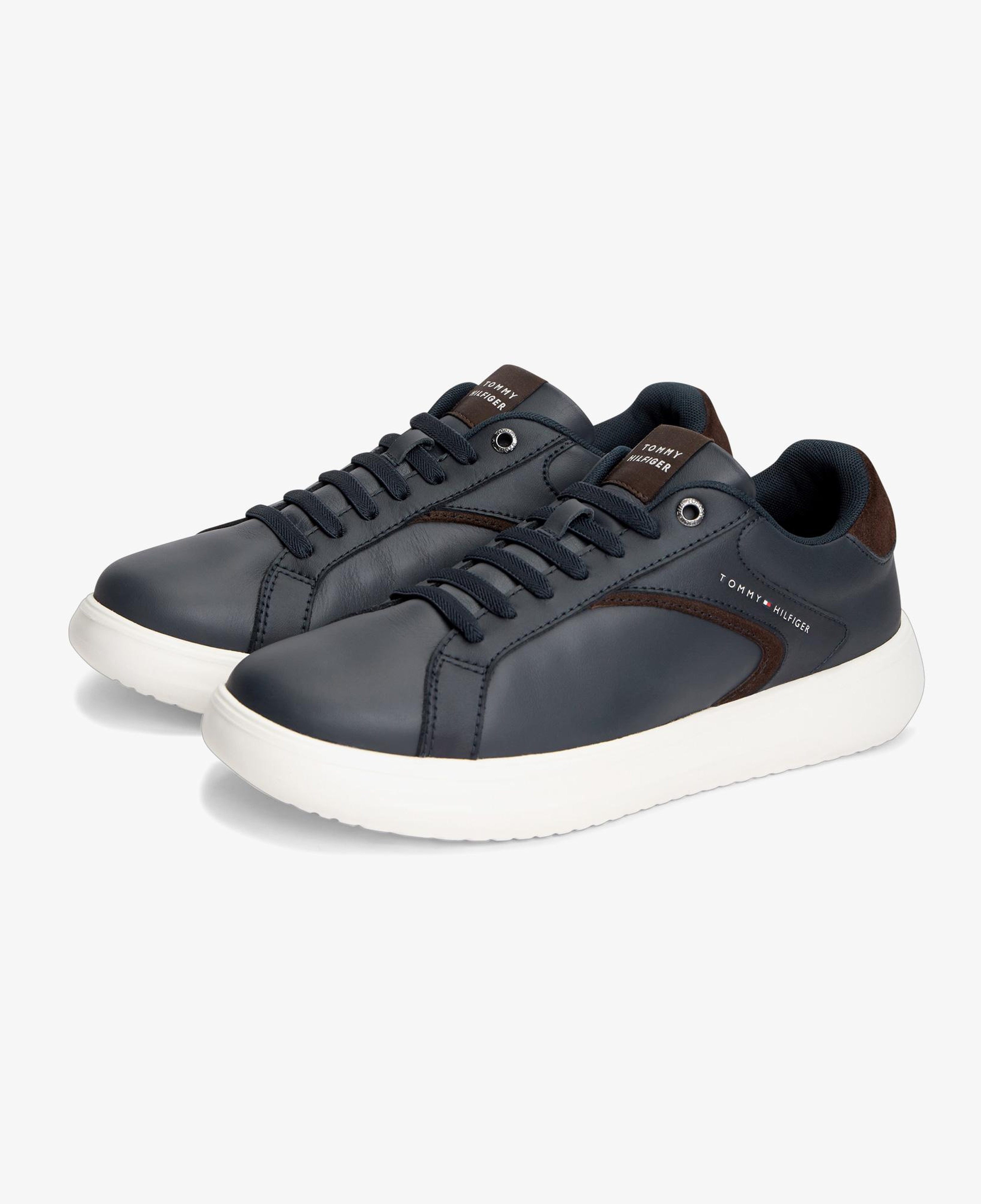 Tommy Hilfiger Modern Lightcup Leather Erkek Mavi Sneaker