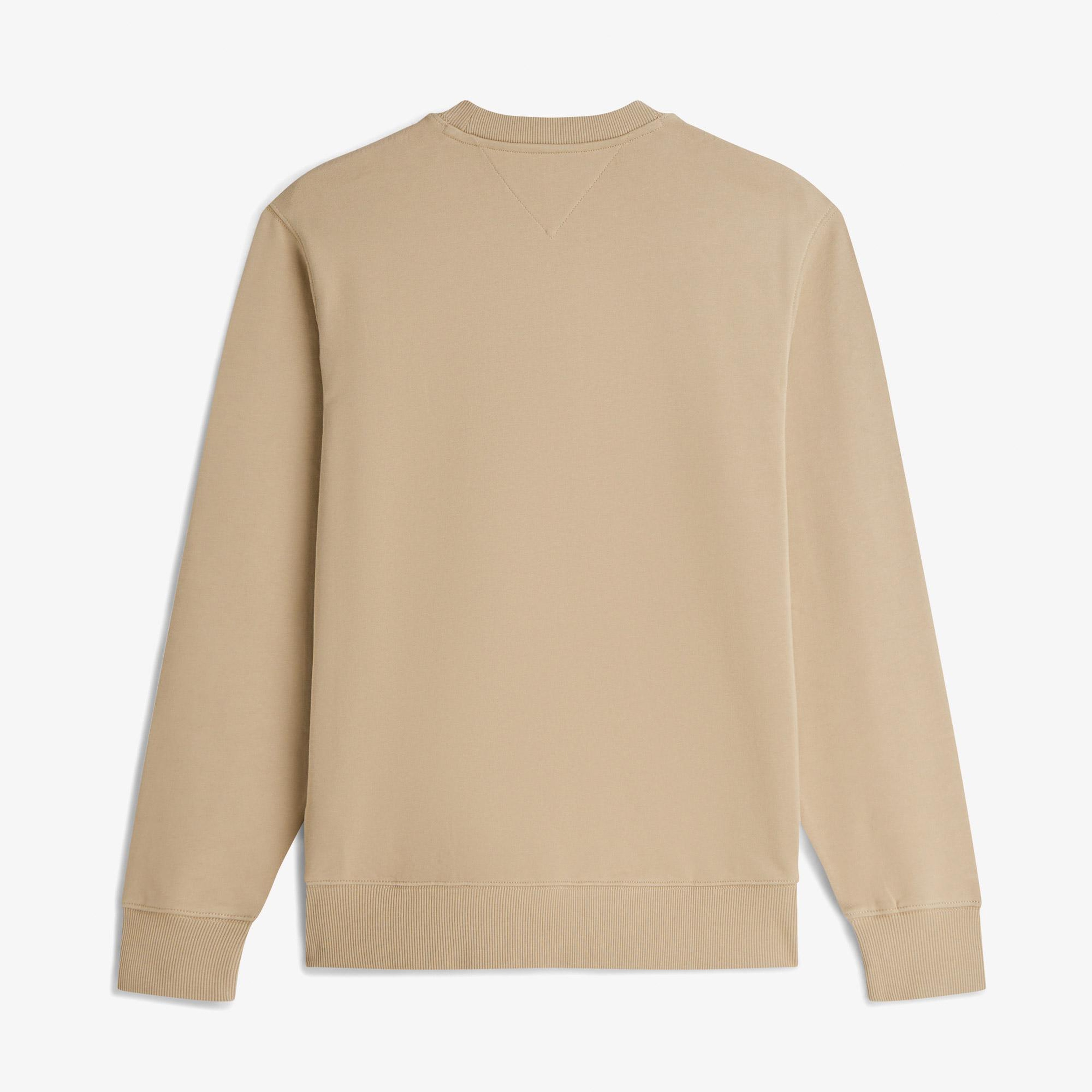 Tommy Hilfiger Essential Terry Crewneck Erkek Bej Sweatshirt