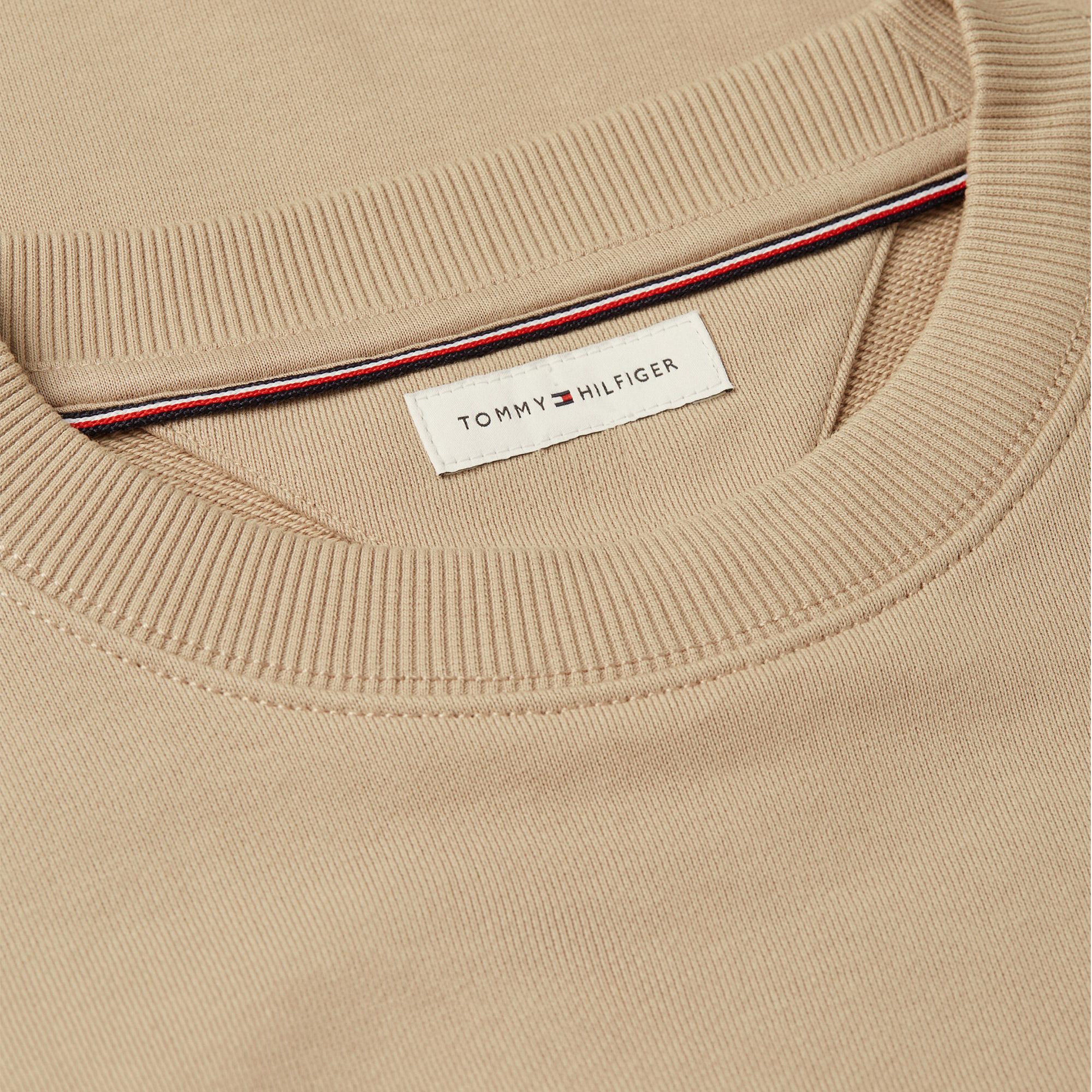 Tommy Hilfiger Essential Terry Crewneck Erkek Bej Sweatshirt