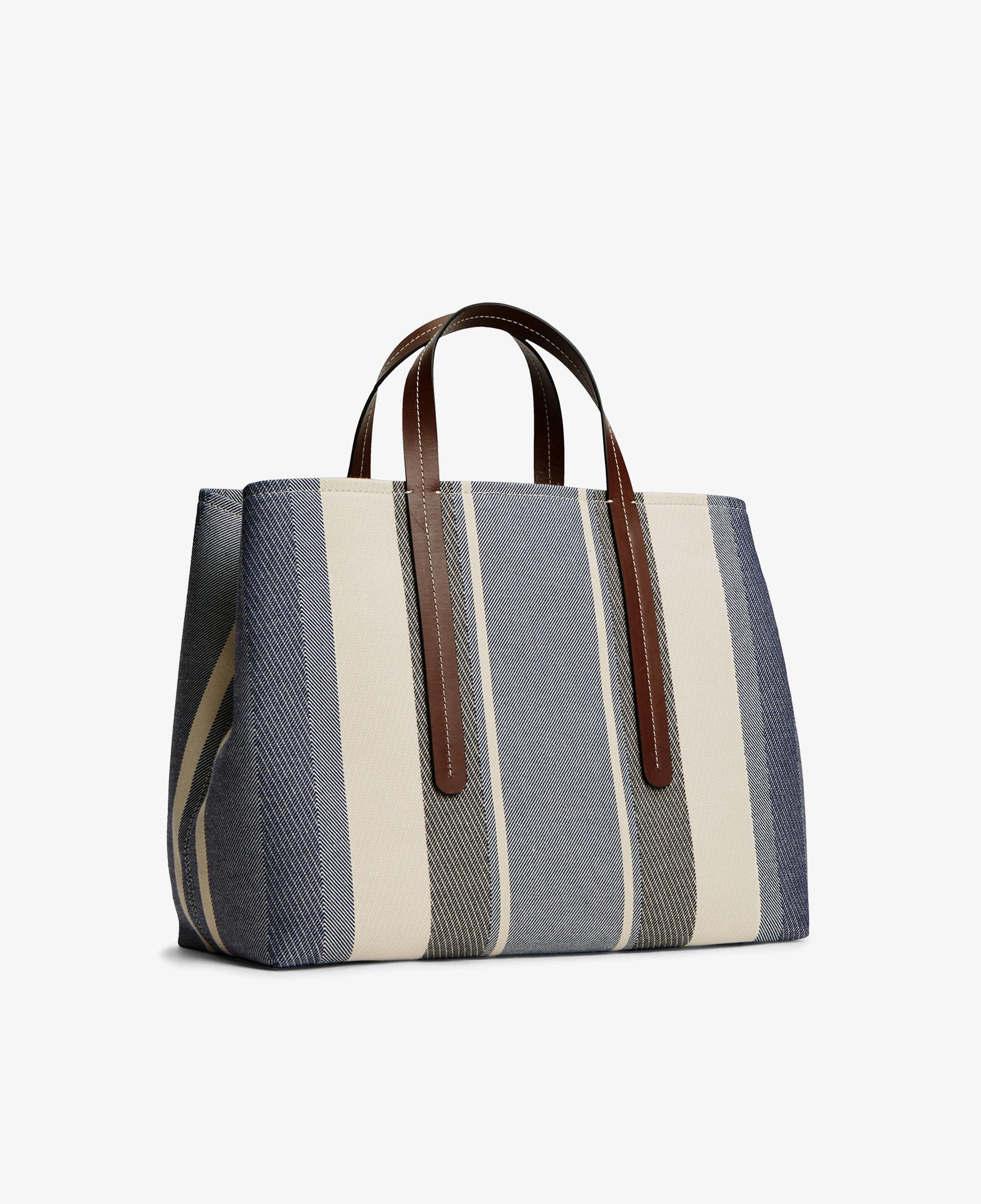 Tommy Hilfiger City Satchel Jacquard Kadın Mavi El Çantası