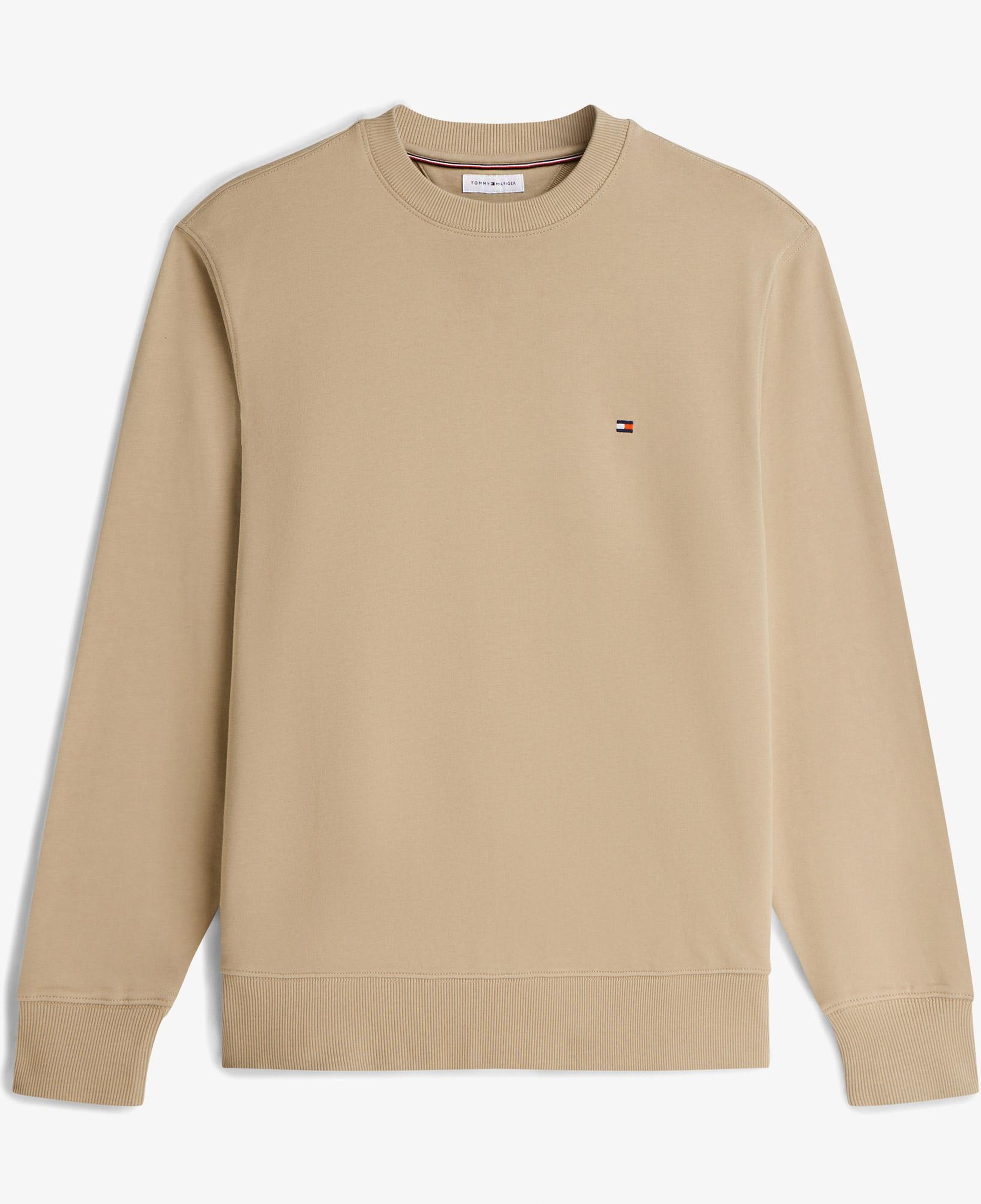 Tommy Hilfiger Essential Terry Crewneck Erkek Bej Sweatshirt