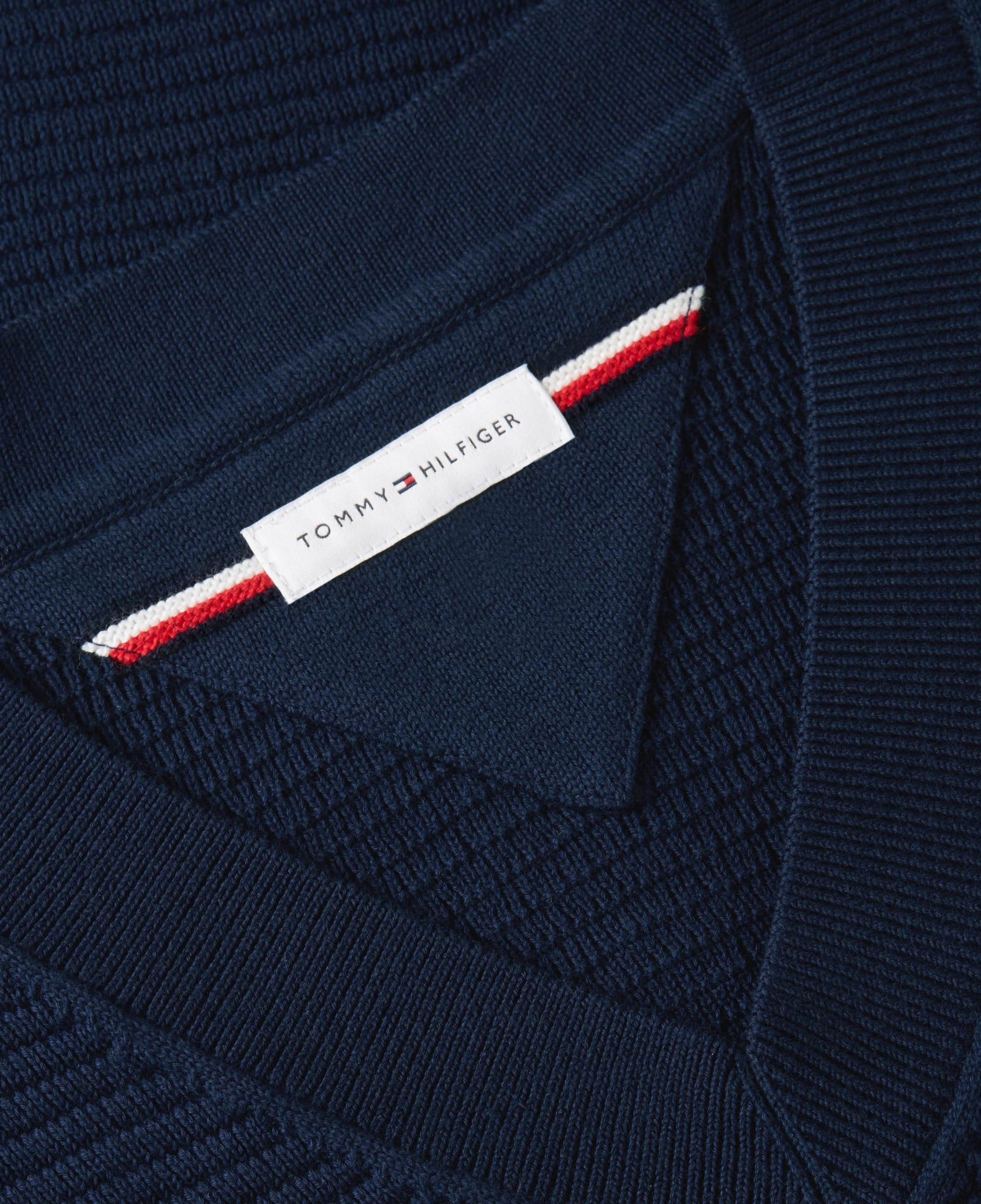 Tommy Hilfiger Seasonal Structure Erkek Mavi Triko