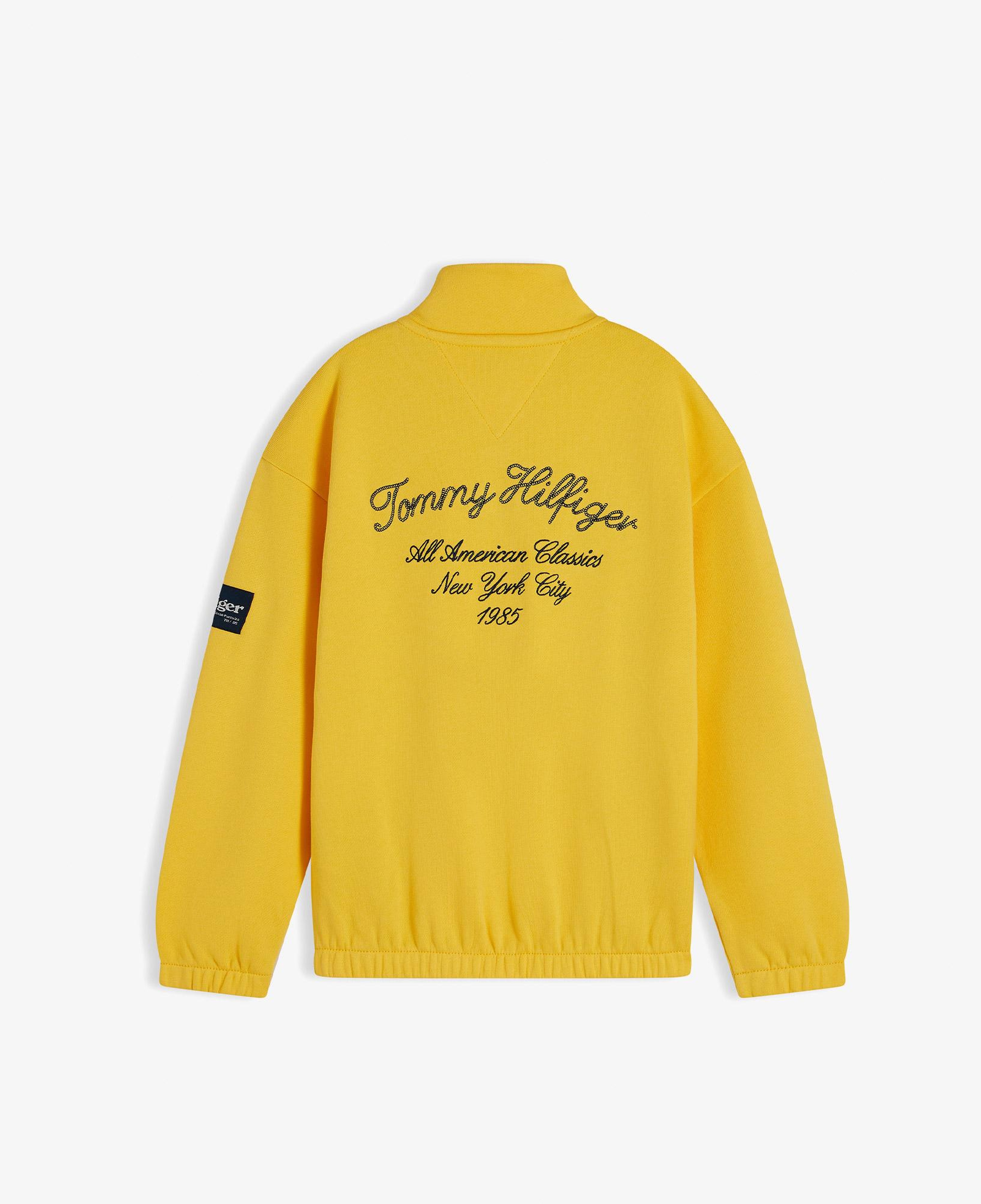 Tommy Hilfiger Button High Neck Çocuk Sarı Sweatshirt