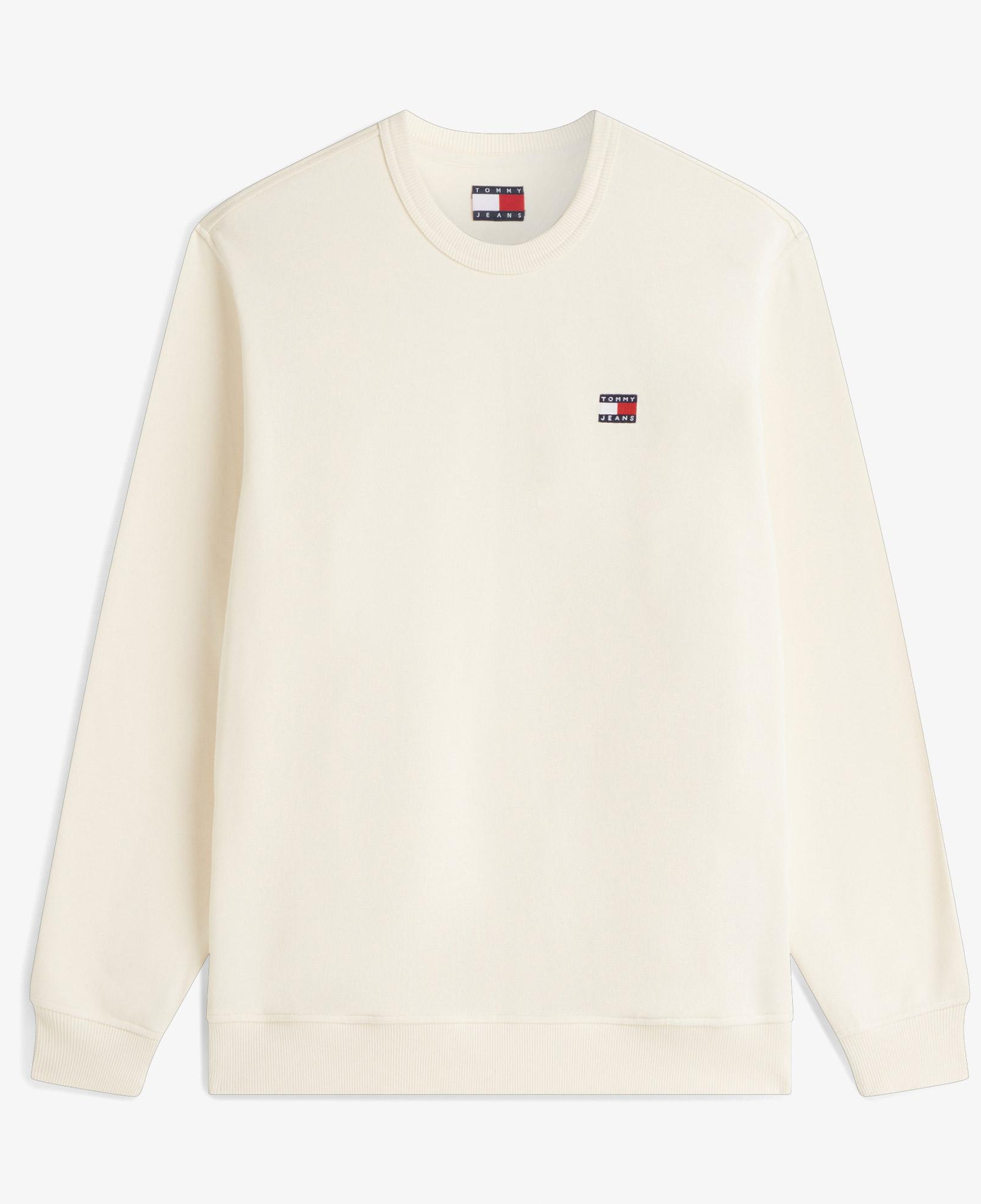 Tommy Hilfiger Badge Crew Erkek Bej Sweatshirt
