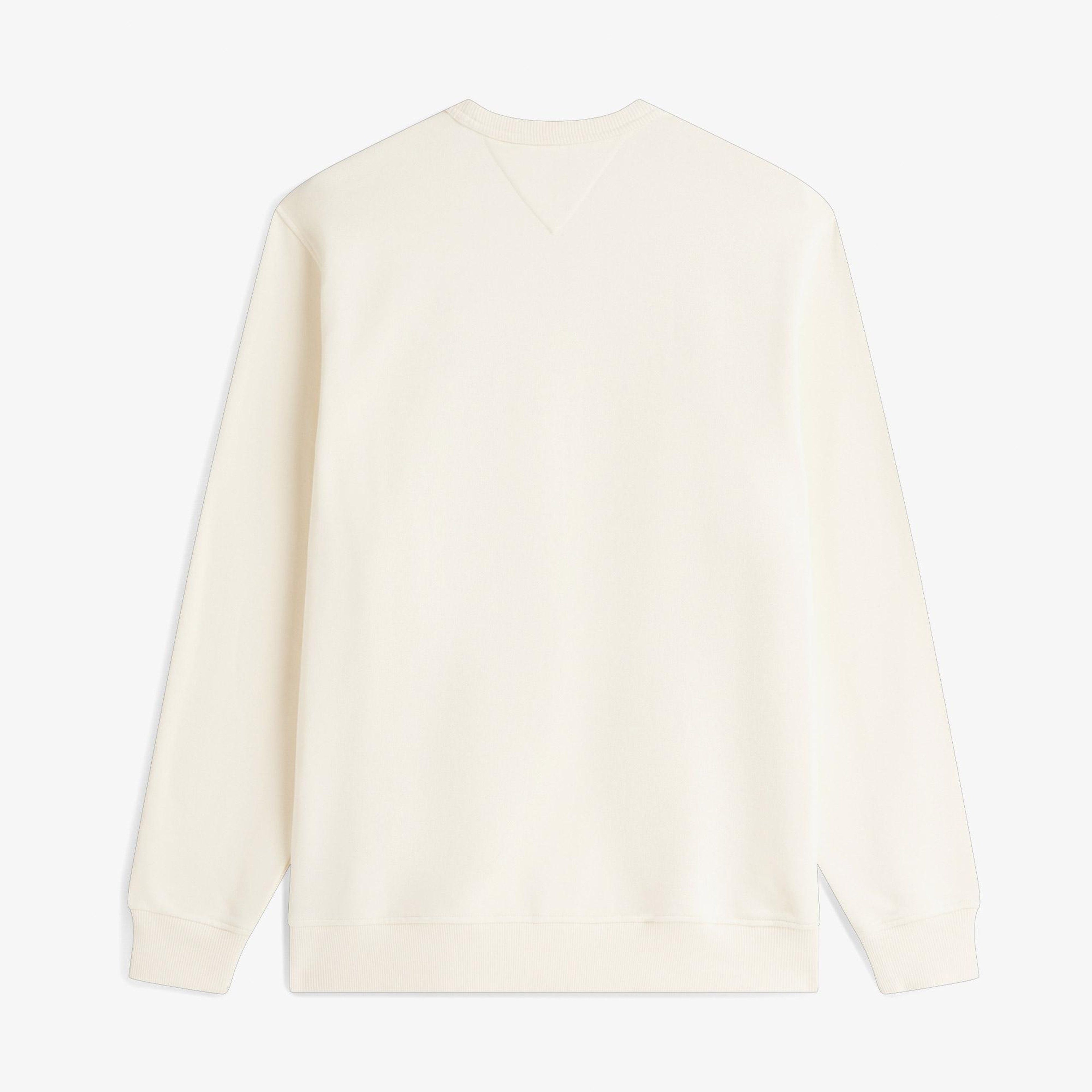 Tommy Hilfiger Badge Crew Erkek Bej Sweatshirt