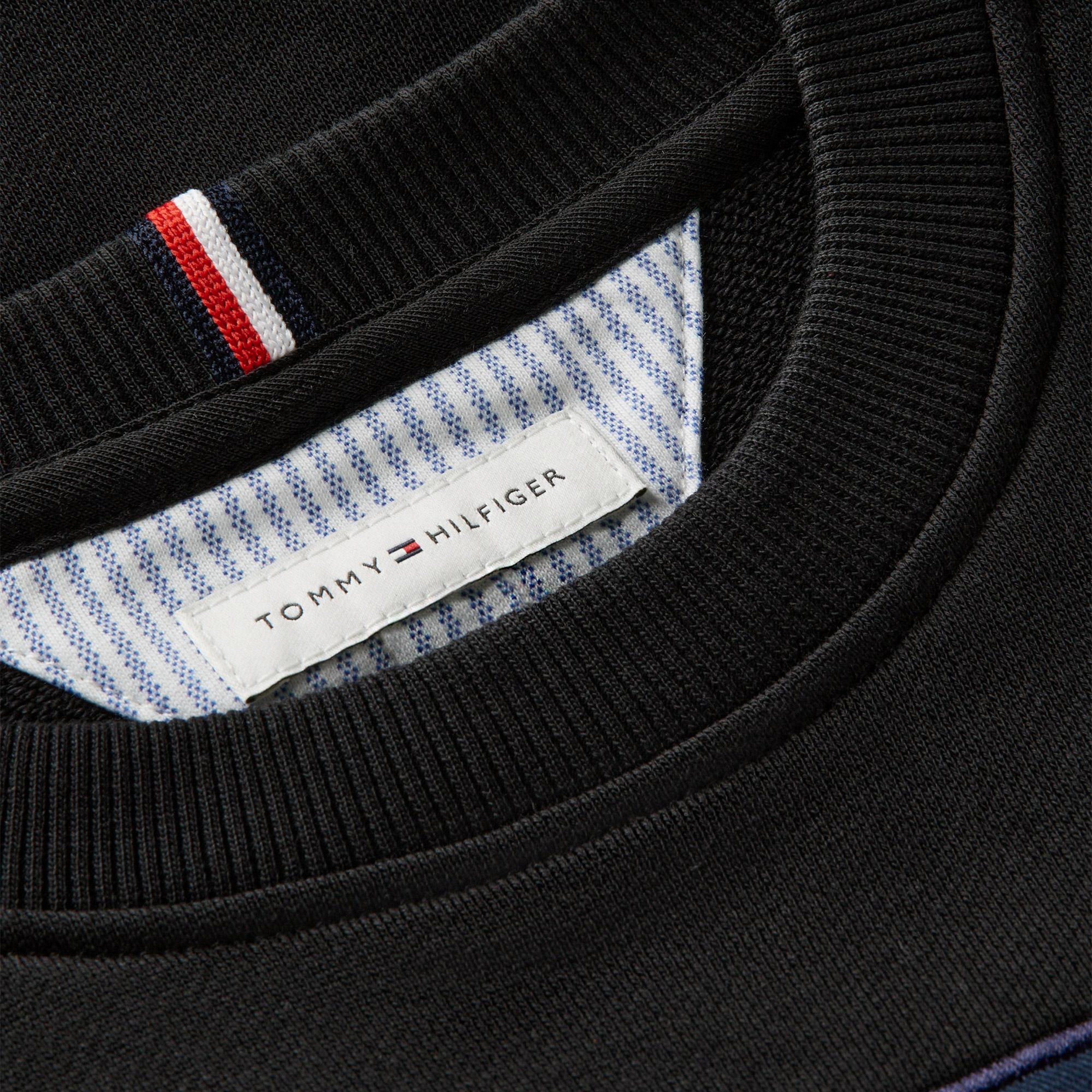 Tommy Hilfiger Heritage Flag Çocuk Siyah Sweatshirt