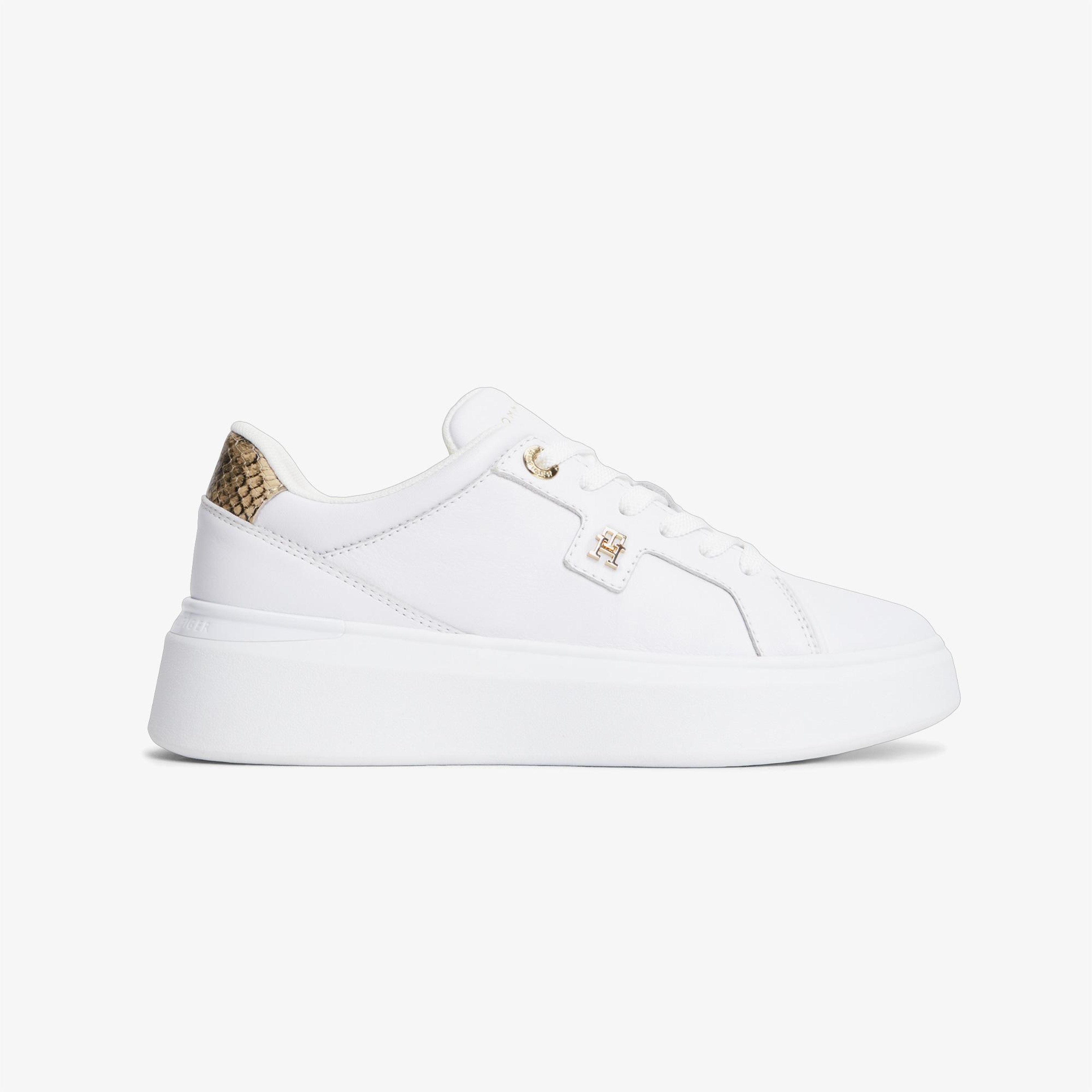 Tommy Hilfiger Chic Platform Snake Kadın Beyaz Sneaker