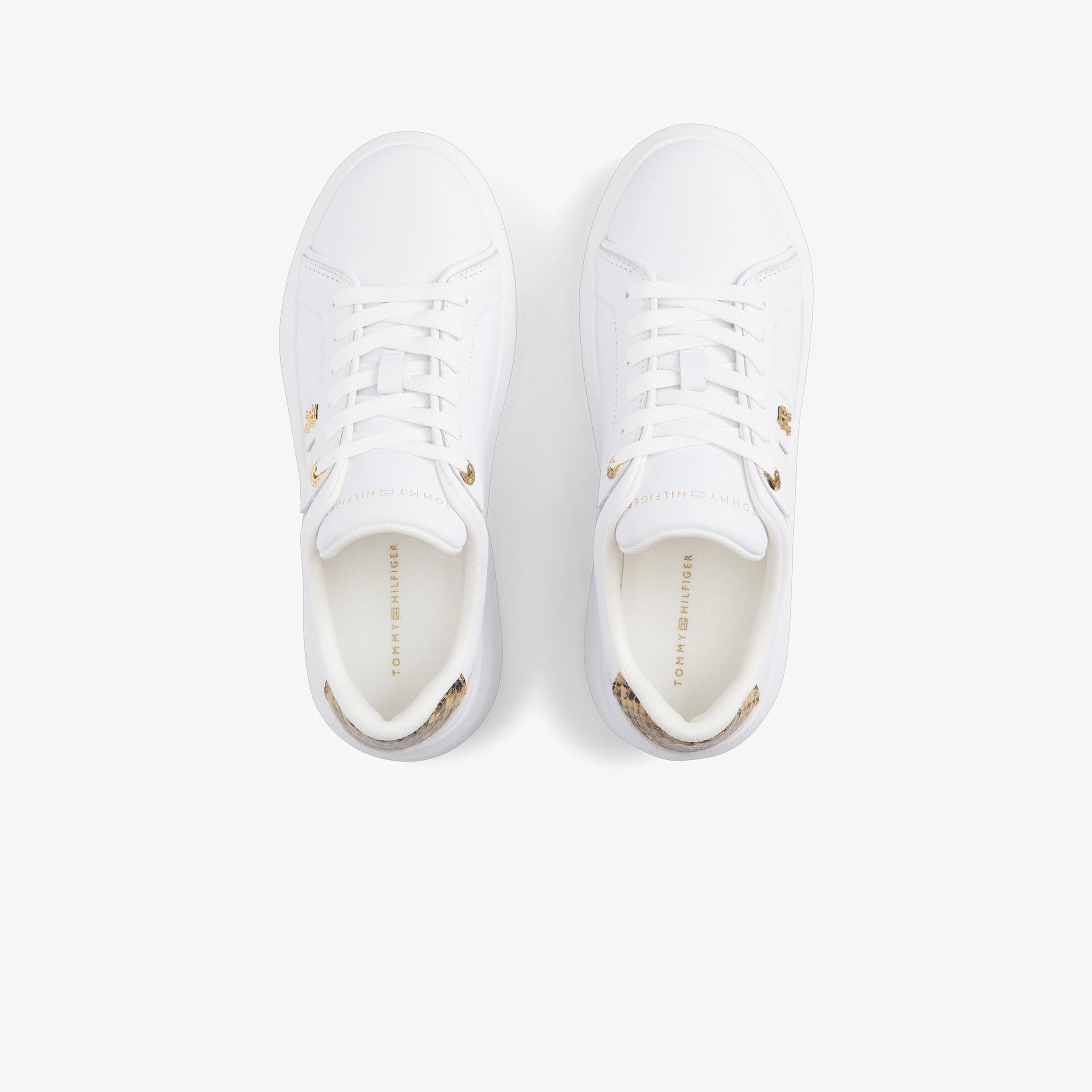 Tommy Hilfiger Chic Platform Snake Kadın Beyaz Sneaker