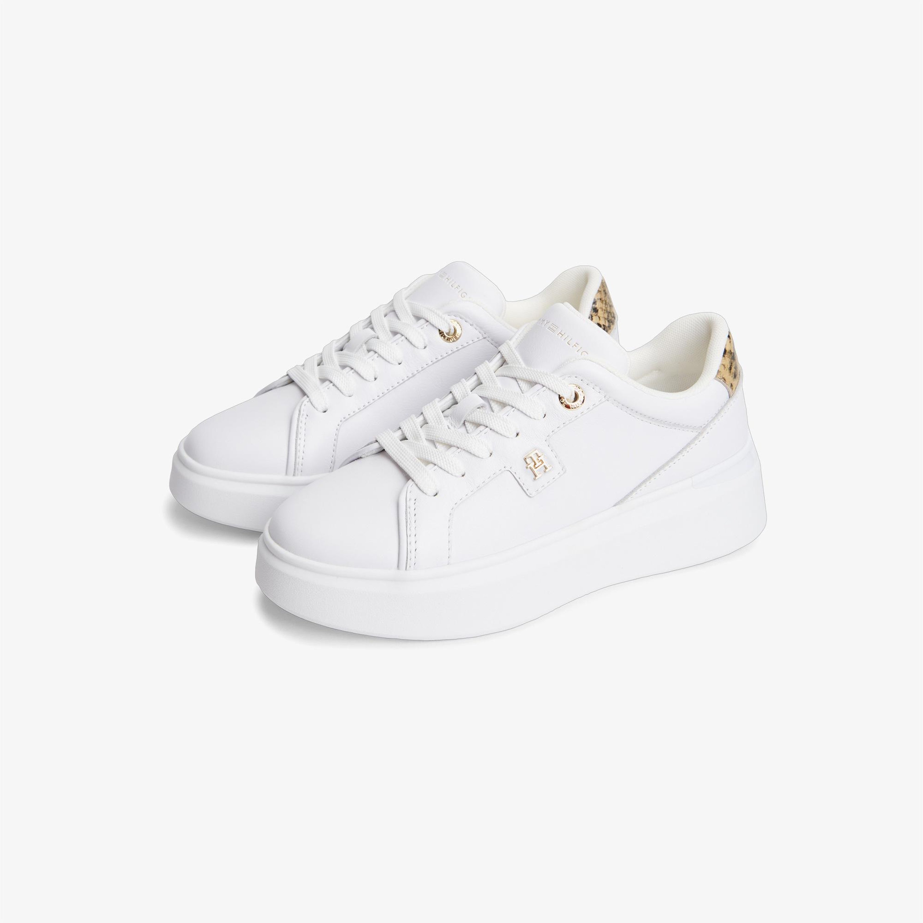 Tommy Hilfiger Chic Platform Snake Kadın Beyaz Sneaker