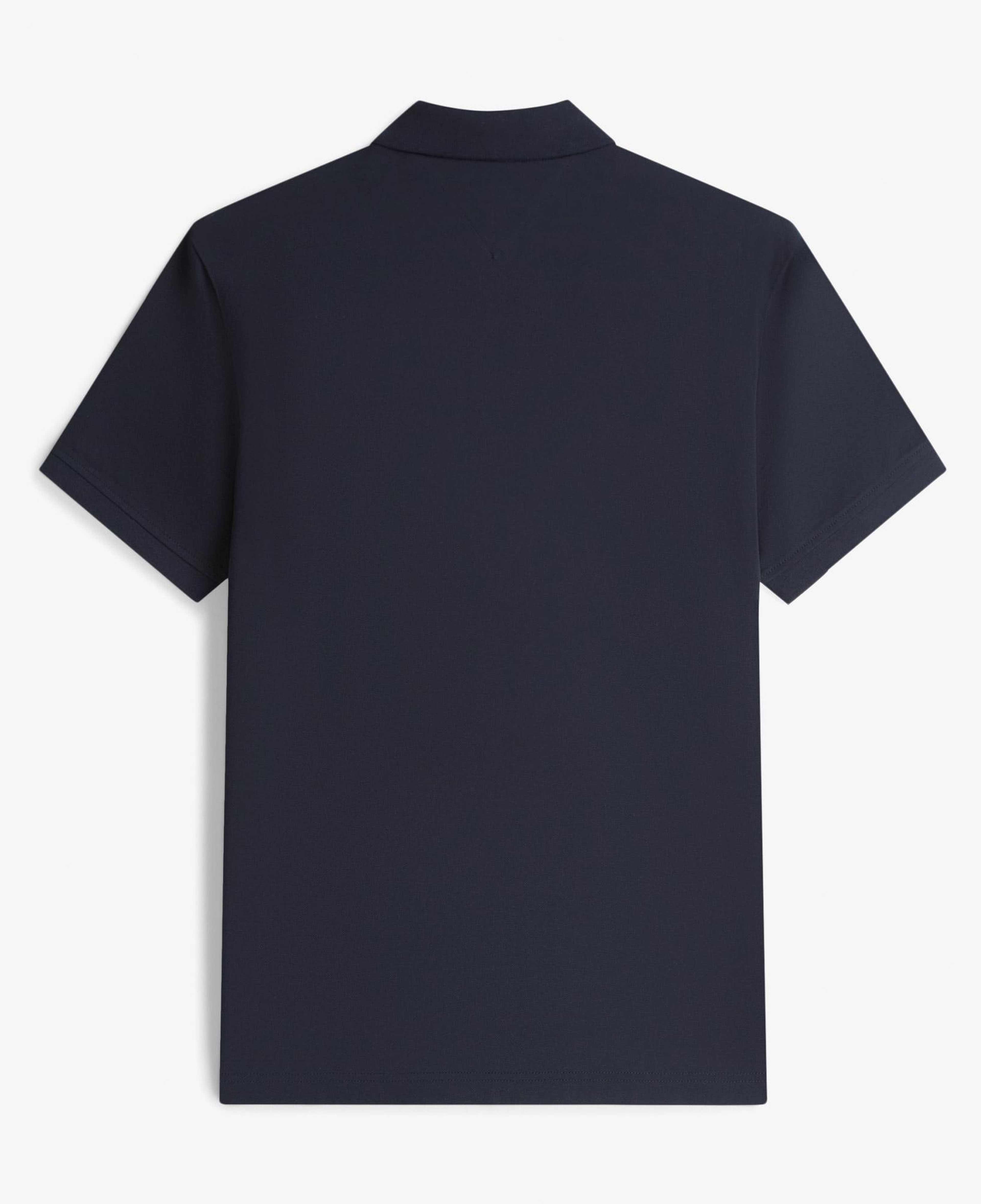 Tommy Hilfiger Merc Pique Zip Erkek Mavi Polo