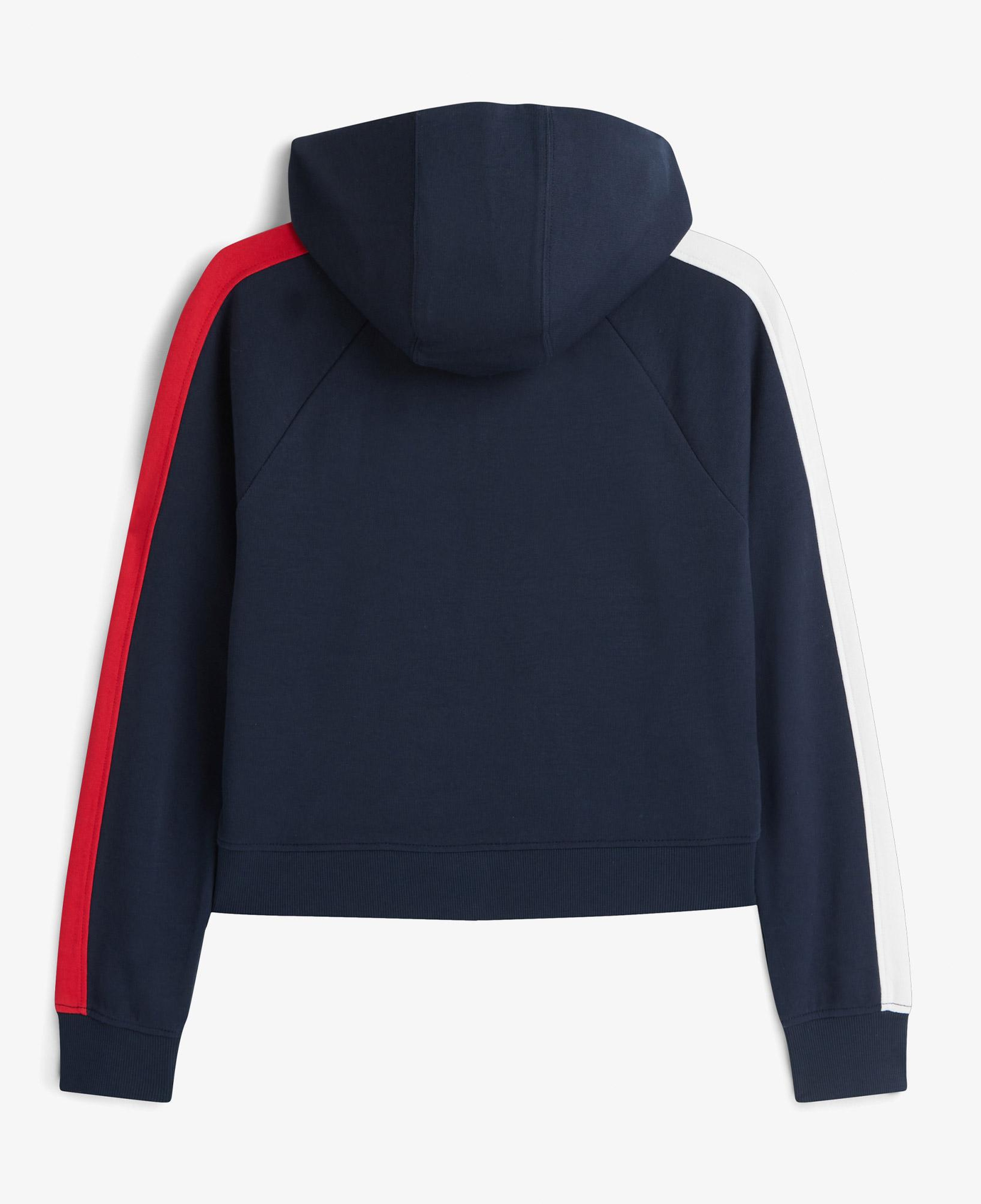 Tommy Hilfiger Badge Track Hood Kadın Mavi Sweatshirt