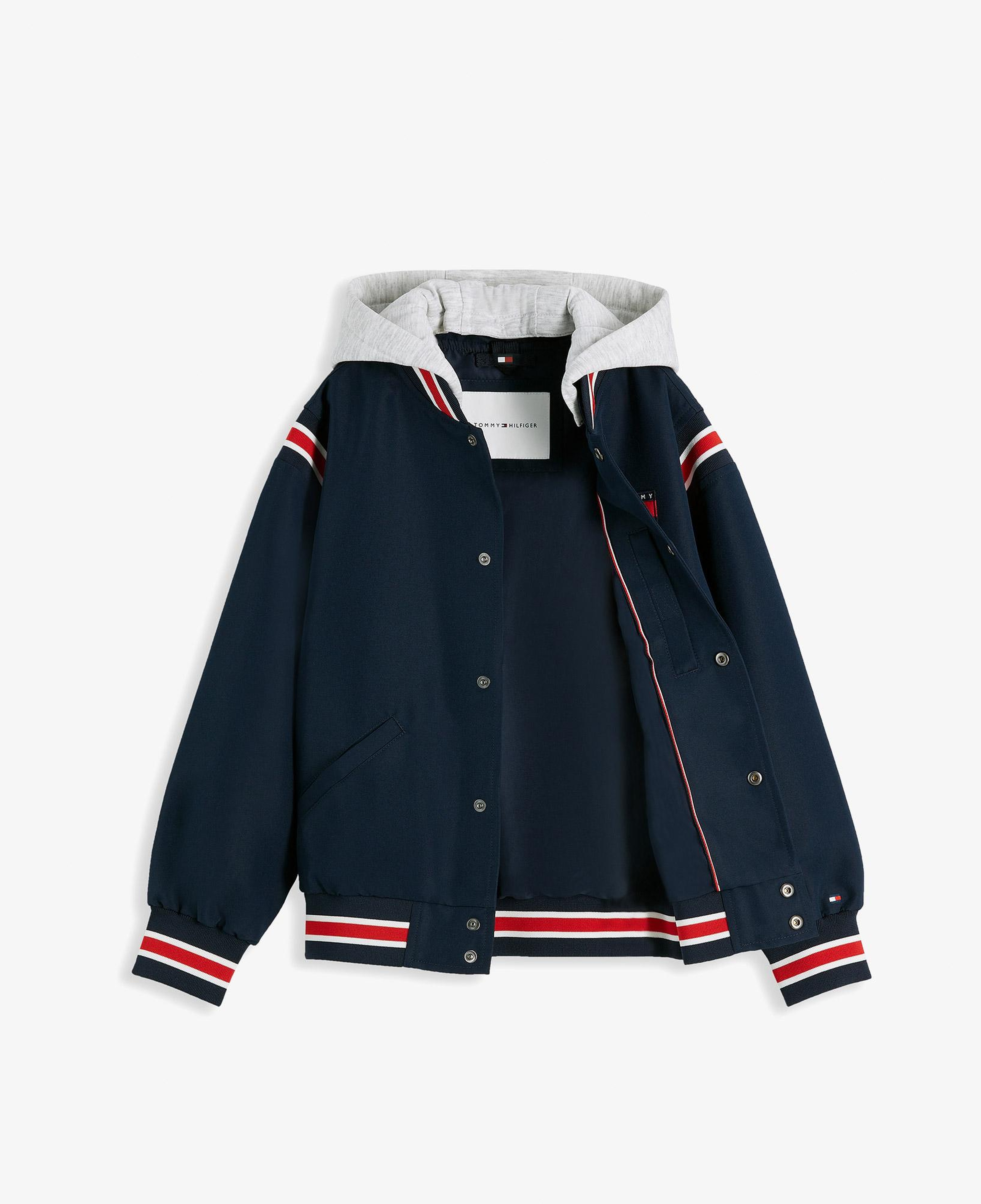 Tommy Hilfiger Hooded Bomber Çocuk Mavi Ceket