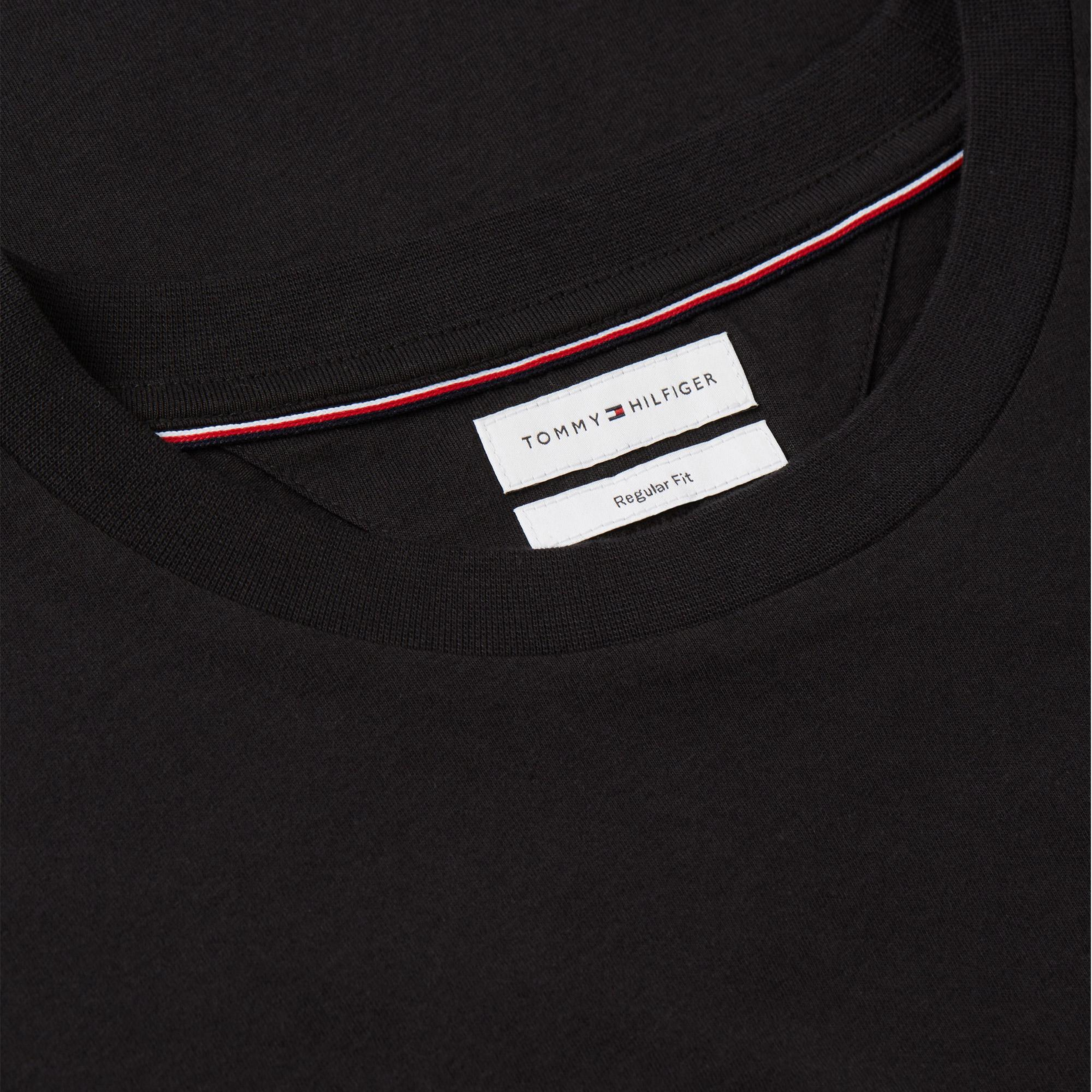 Tommy Hilfiger Script Stack Regular Erkek Siyah T-Shirt