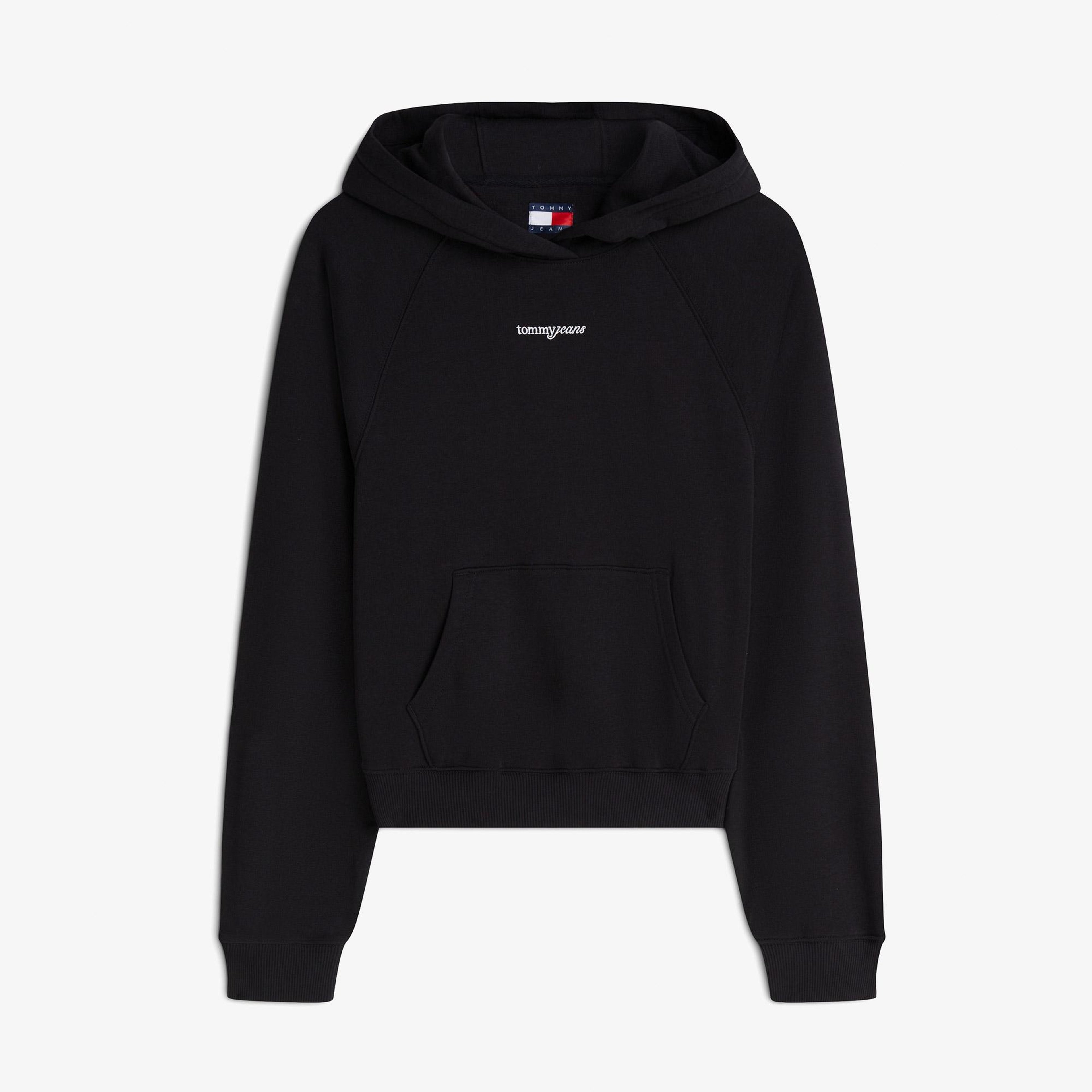 Tommy Hilfiger Script Raglan Kadın Siyah Sweatshirt