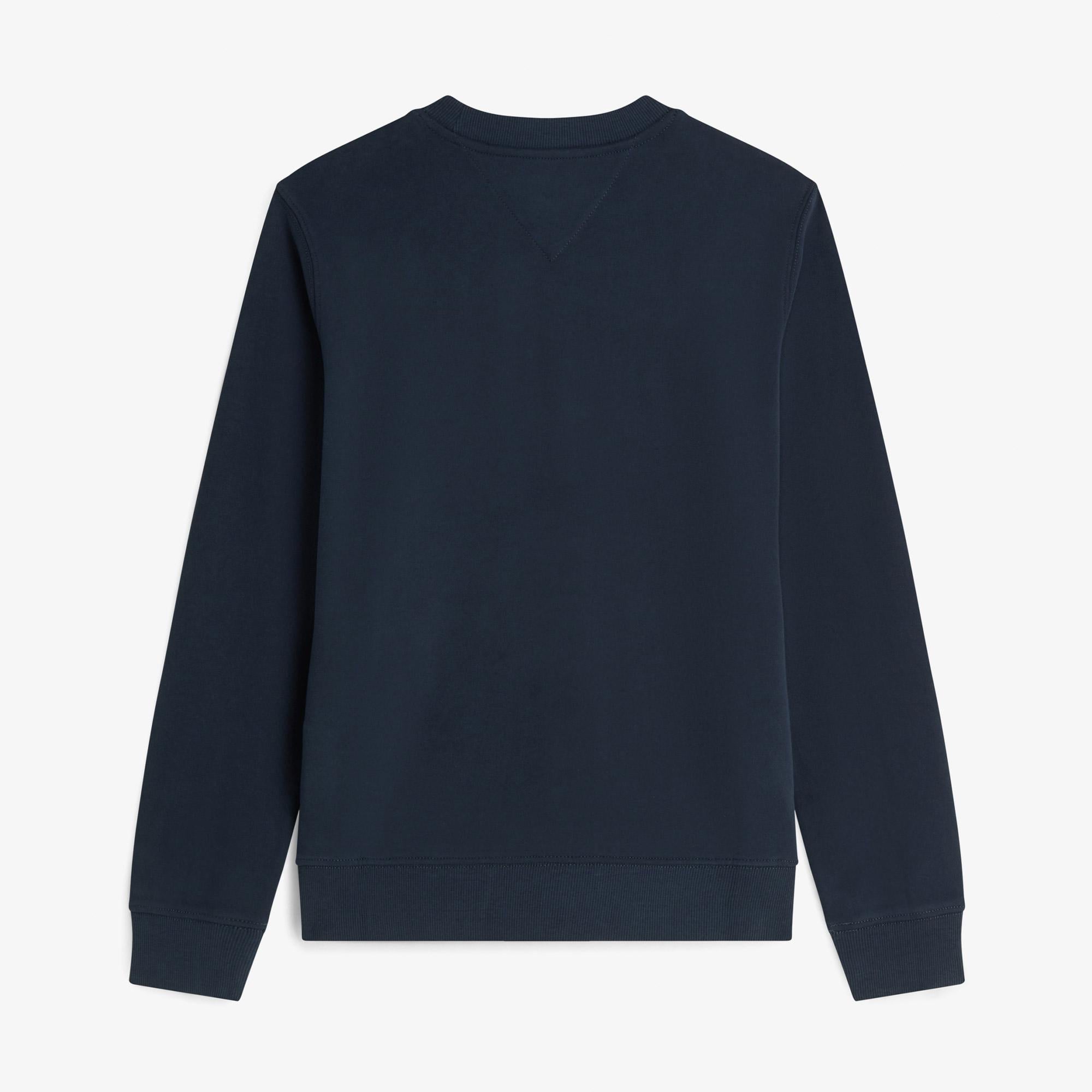 Tommy Hilfiger Essential Logo 1 Crew Kadın Mavi Sweatshirt