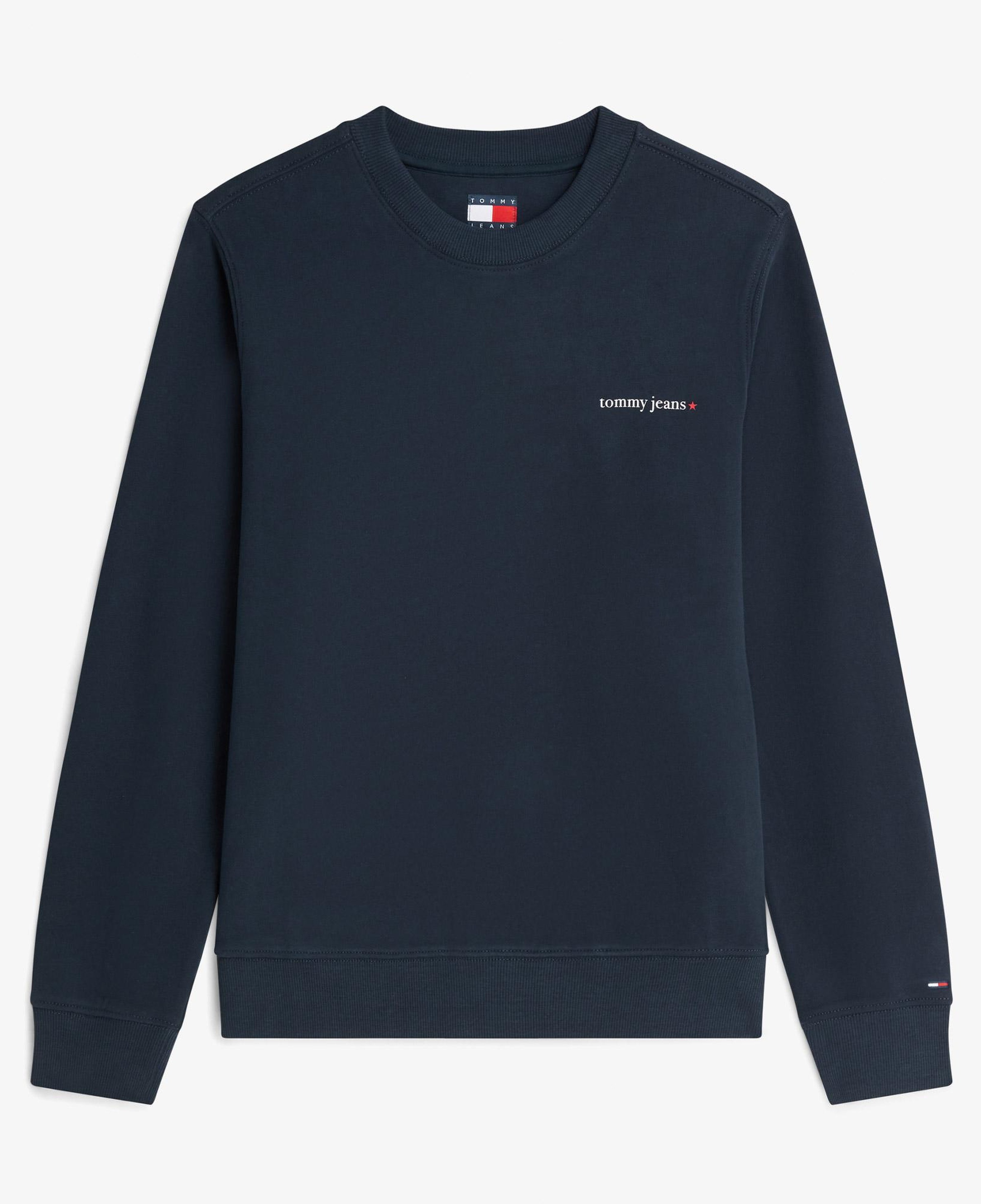 Tommy Hilfiger Essential Logo 1 Crew Kadın Mavi Sweatshirt