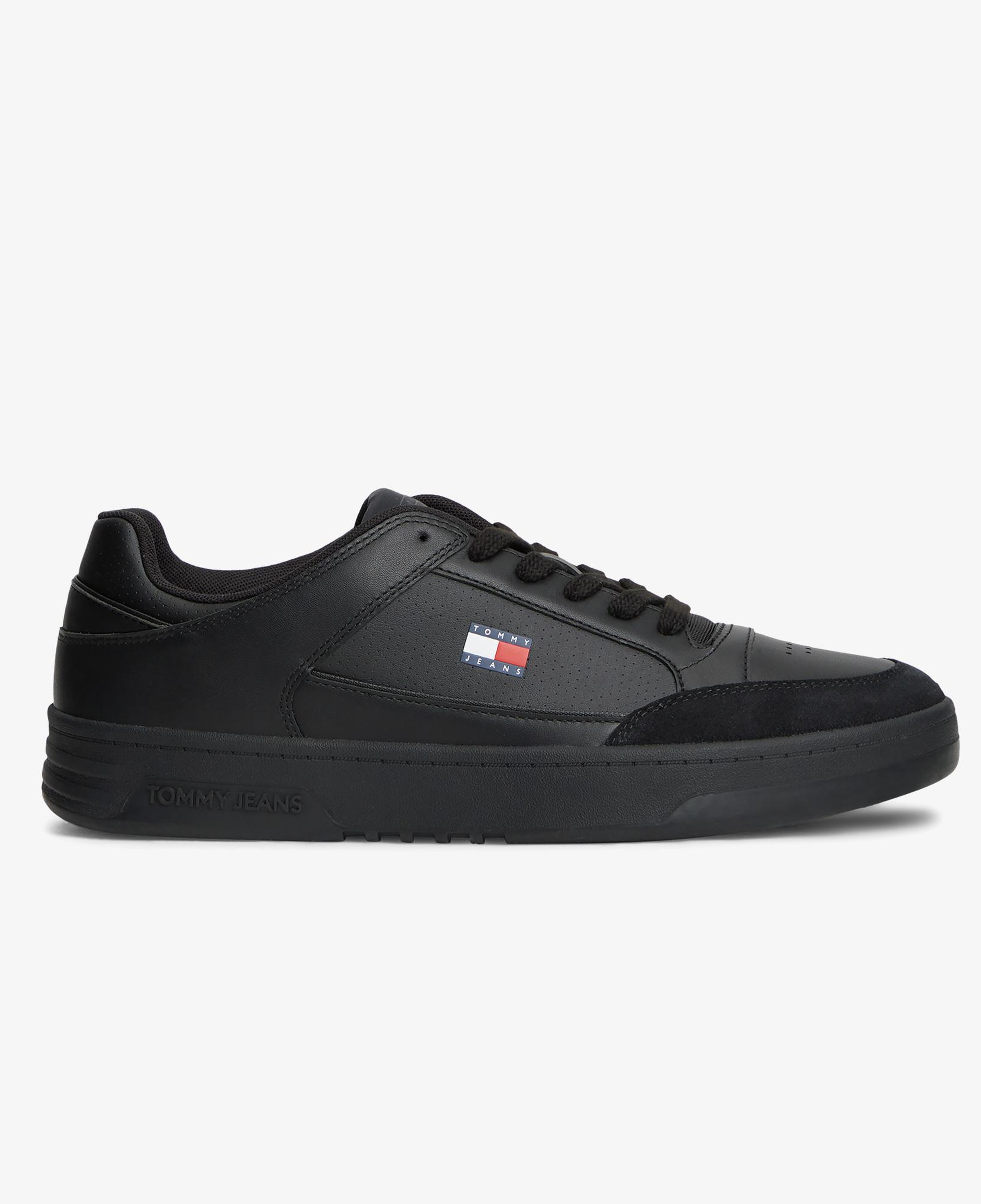 Tommy Hilfiger Cupsole Leather Erkek Siyah Sneaker