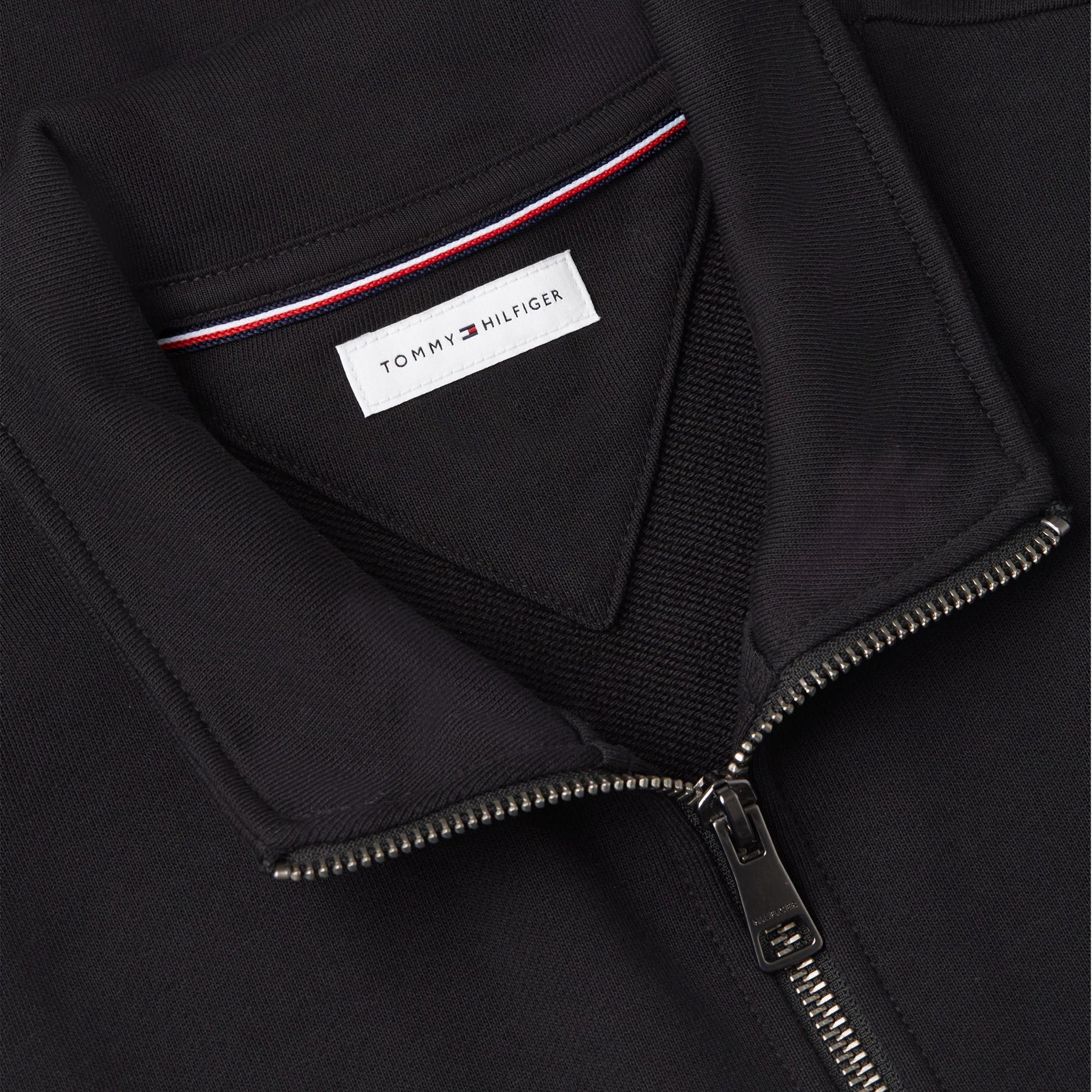 Tommy Hilfiger Script Stack Stand Collar Erkek Siyah Sweatshirt