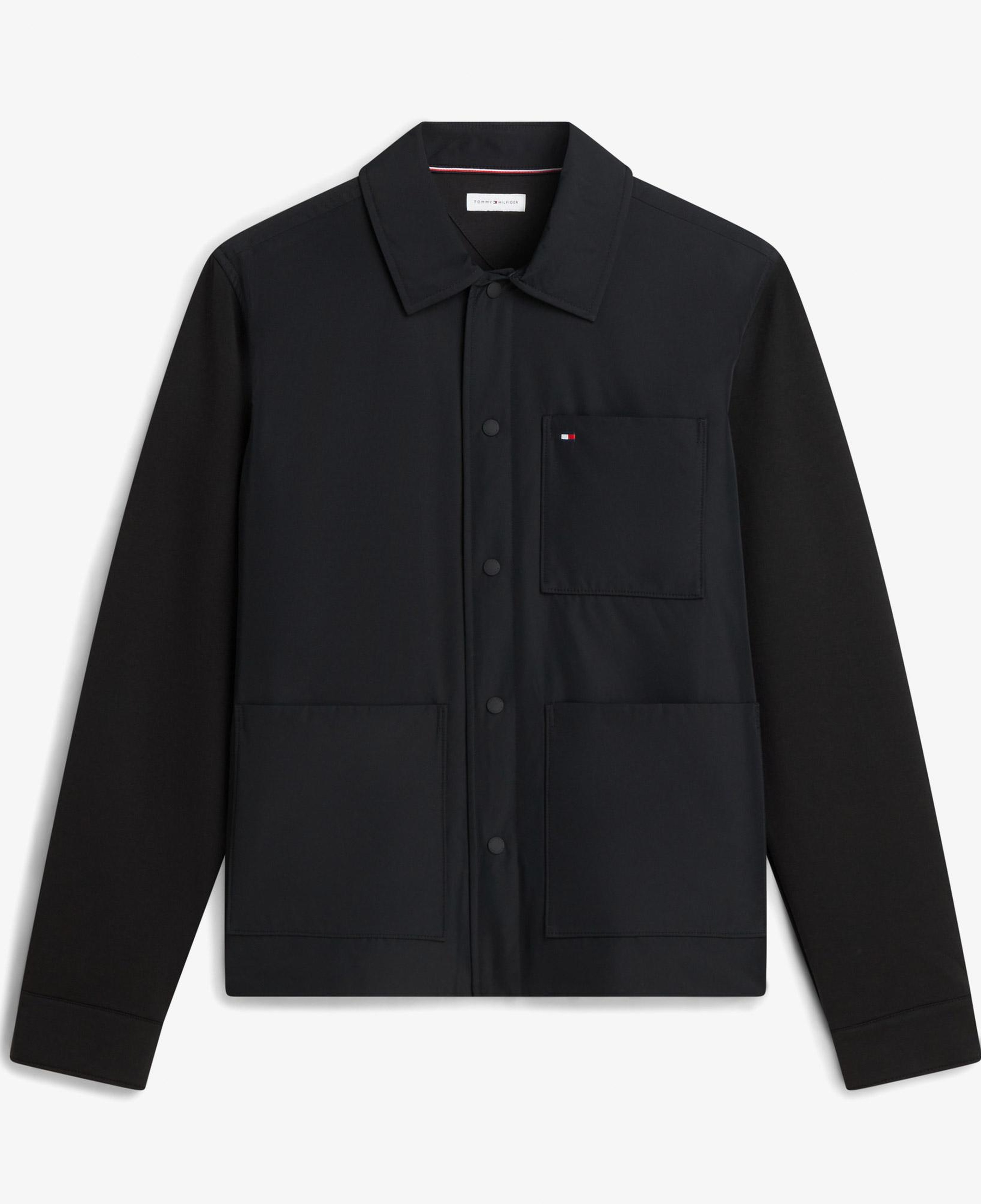 Tommy Hilfiger Essential Mix Media Chore Erkek Siyah Ceket