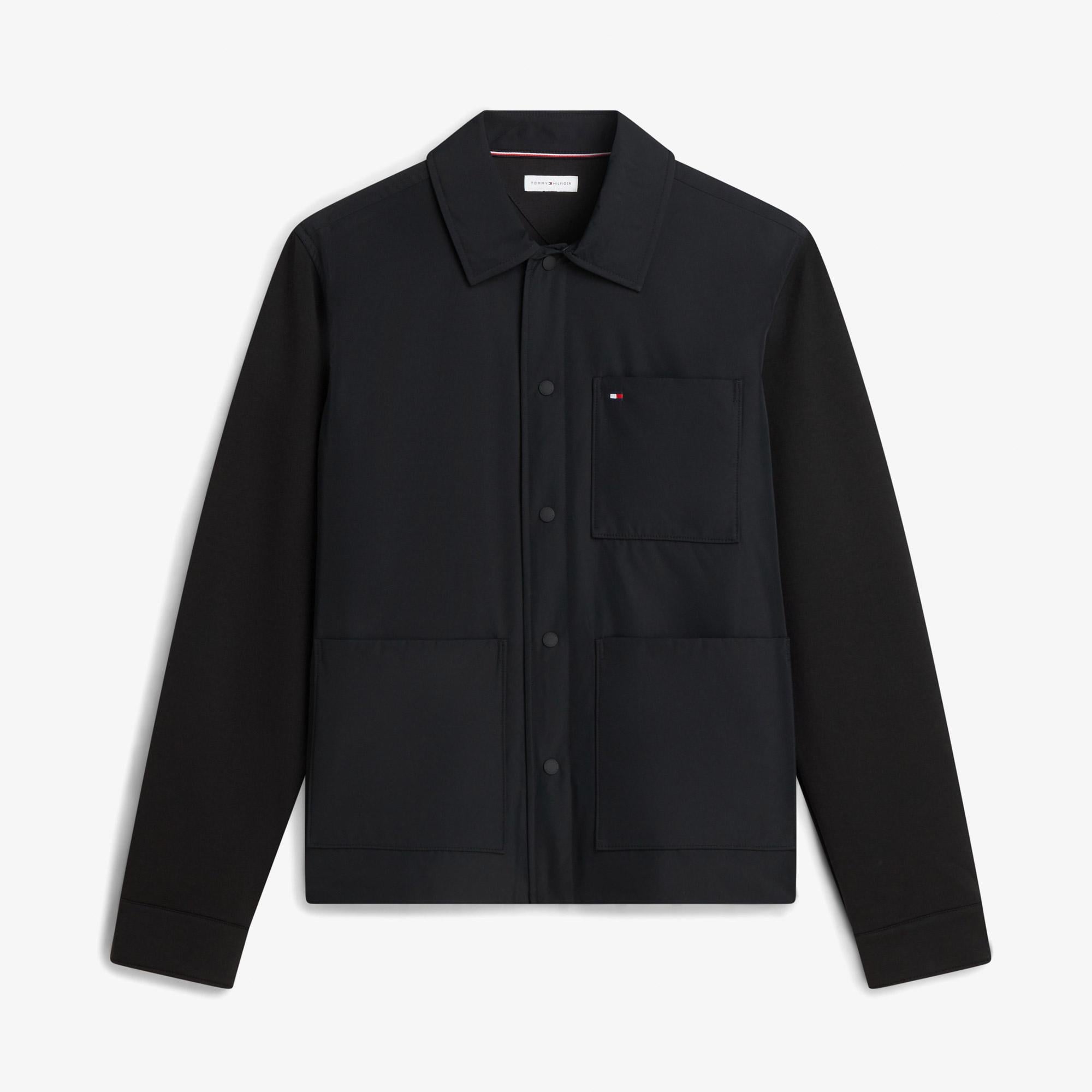 Tommy Hilfiger Essential Mix Media Chore Erkek Siyah Ceket