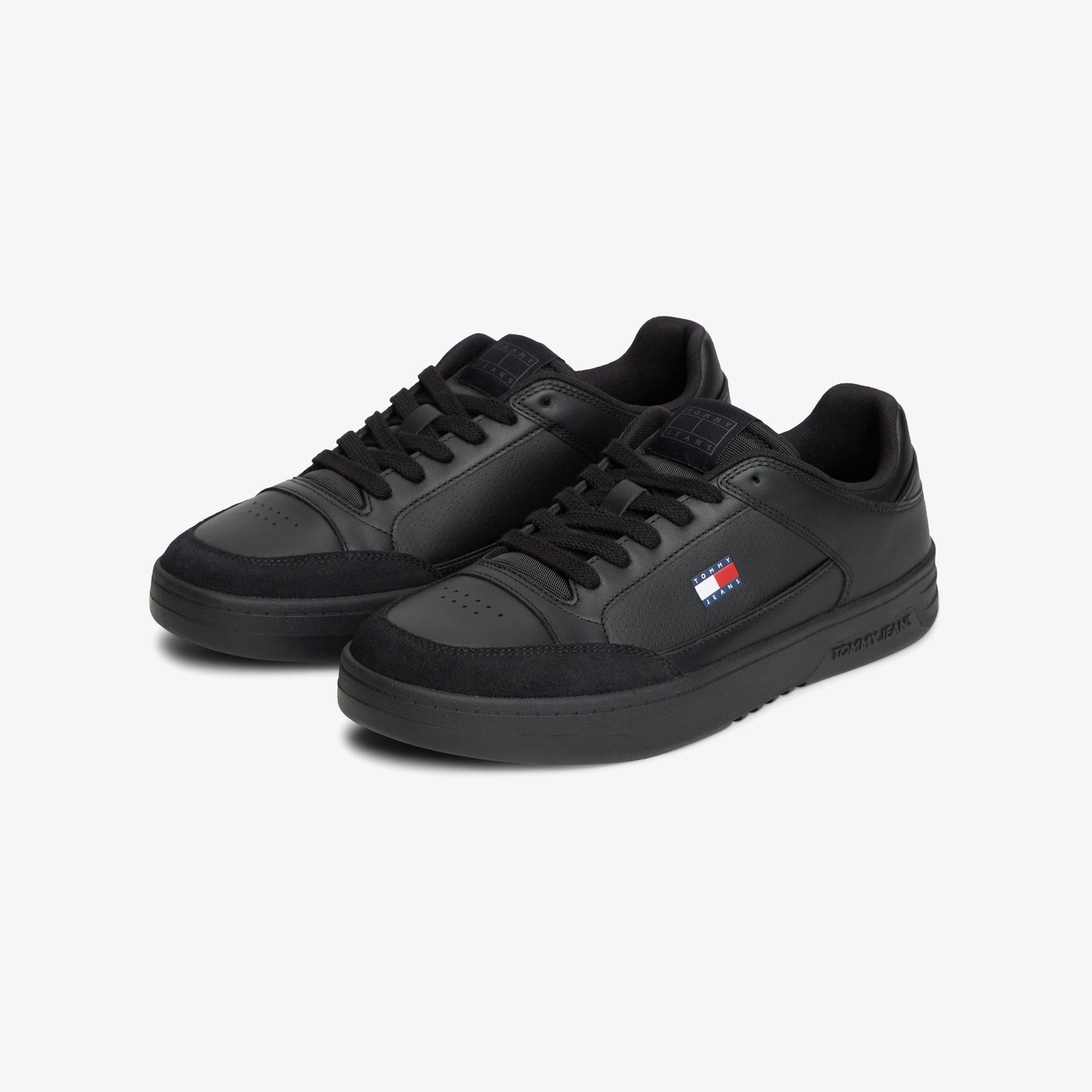 Tommy Hilfiger Cupsole Leather Erkek Siyah Sneaker