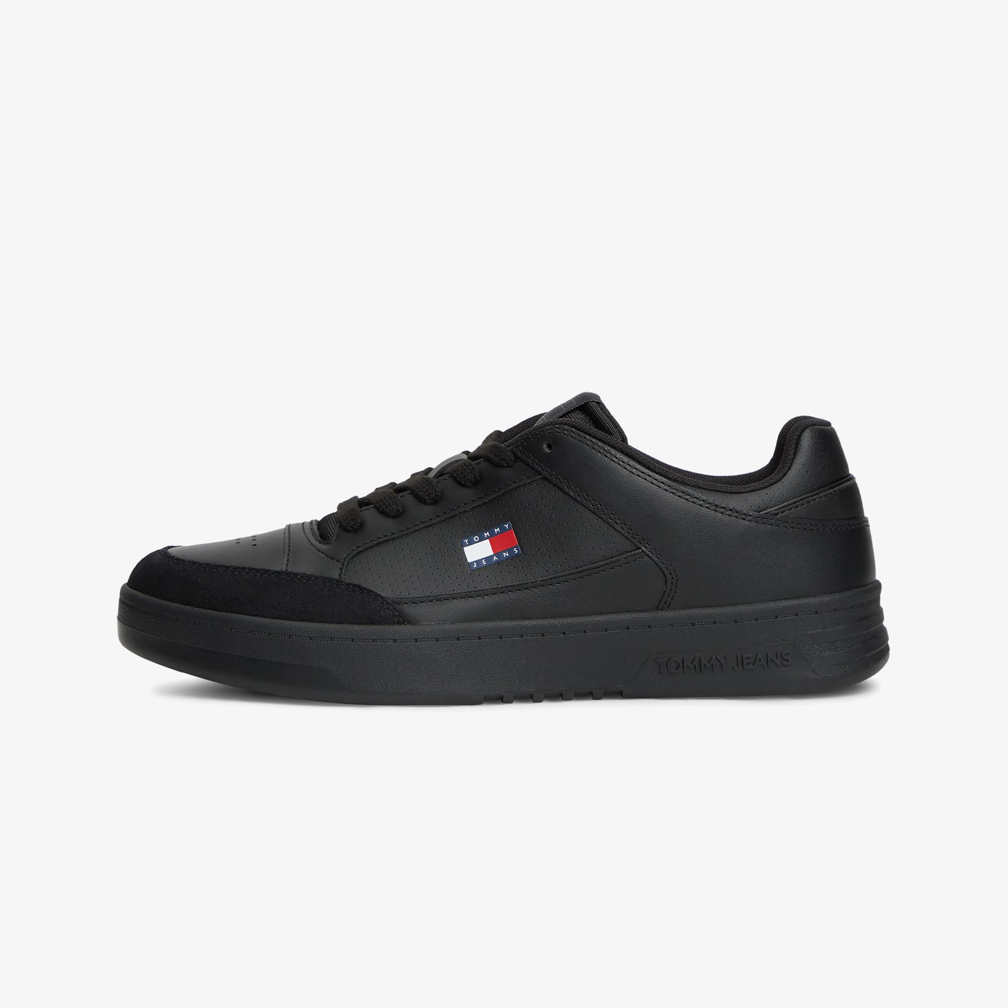 Tommy Hilfiger Cupsole Leather Erkek Siyah Sneaker