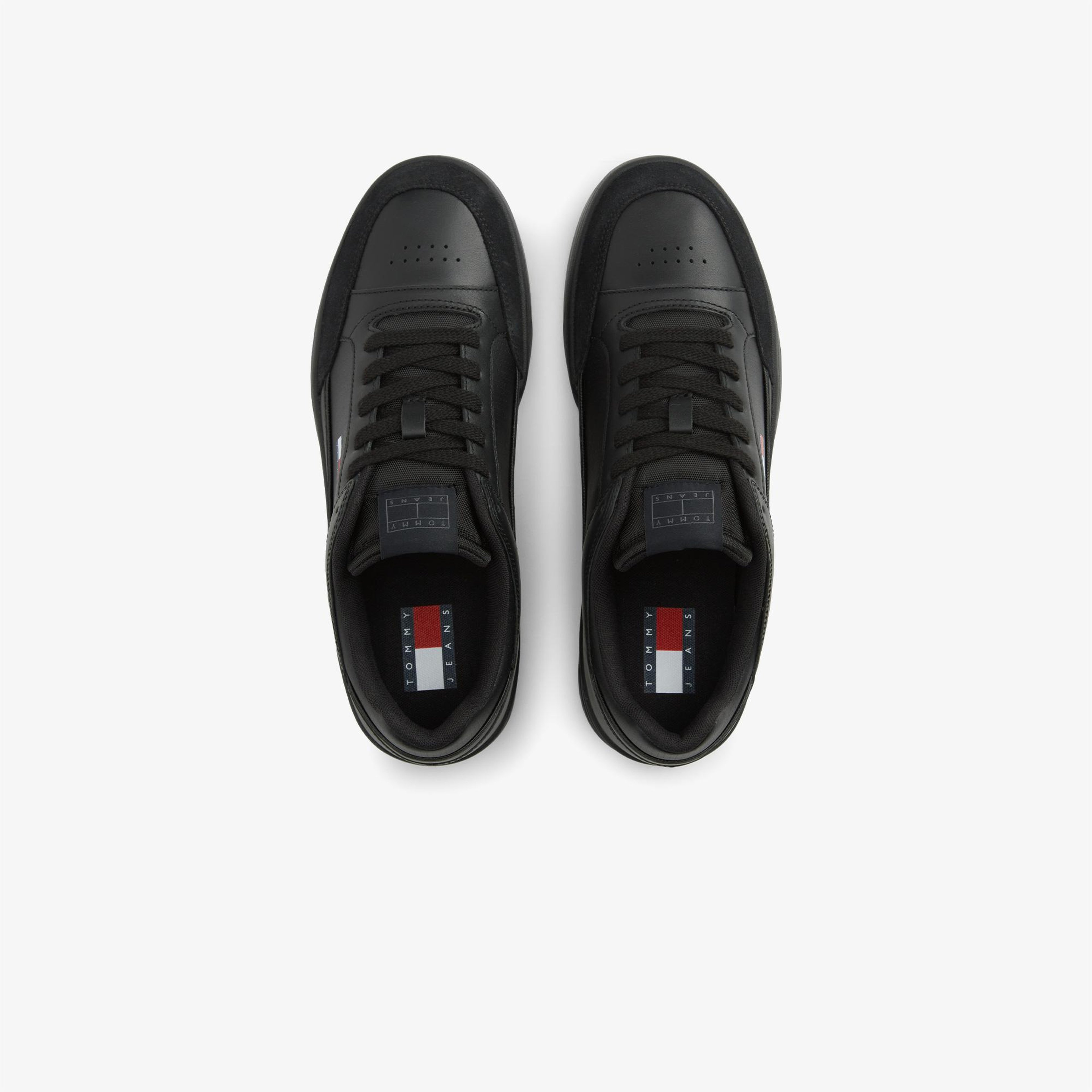 Tommy Hilfiger Cupsole Leather Erkek Siyah Sneaker