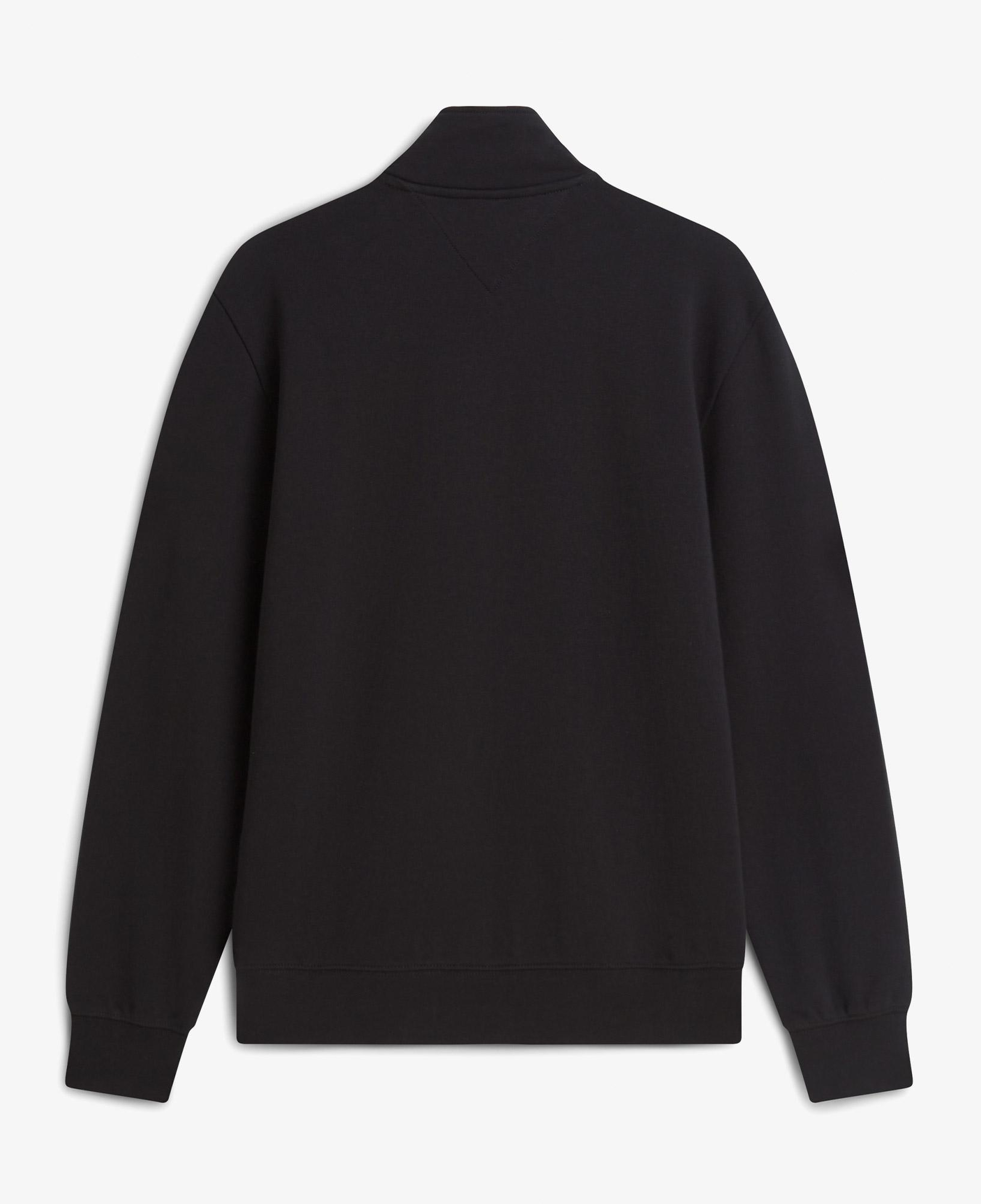 Tommy Hilfiger Script Stack Stand Collar Erkek Siyah Sweatshirt