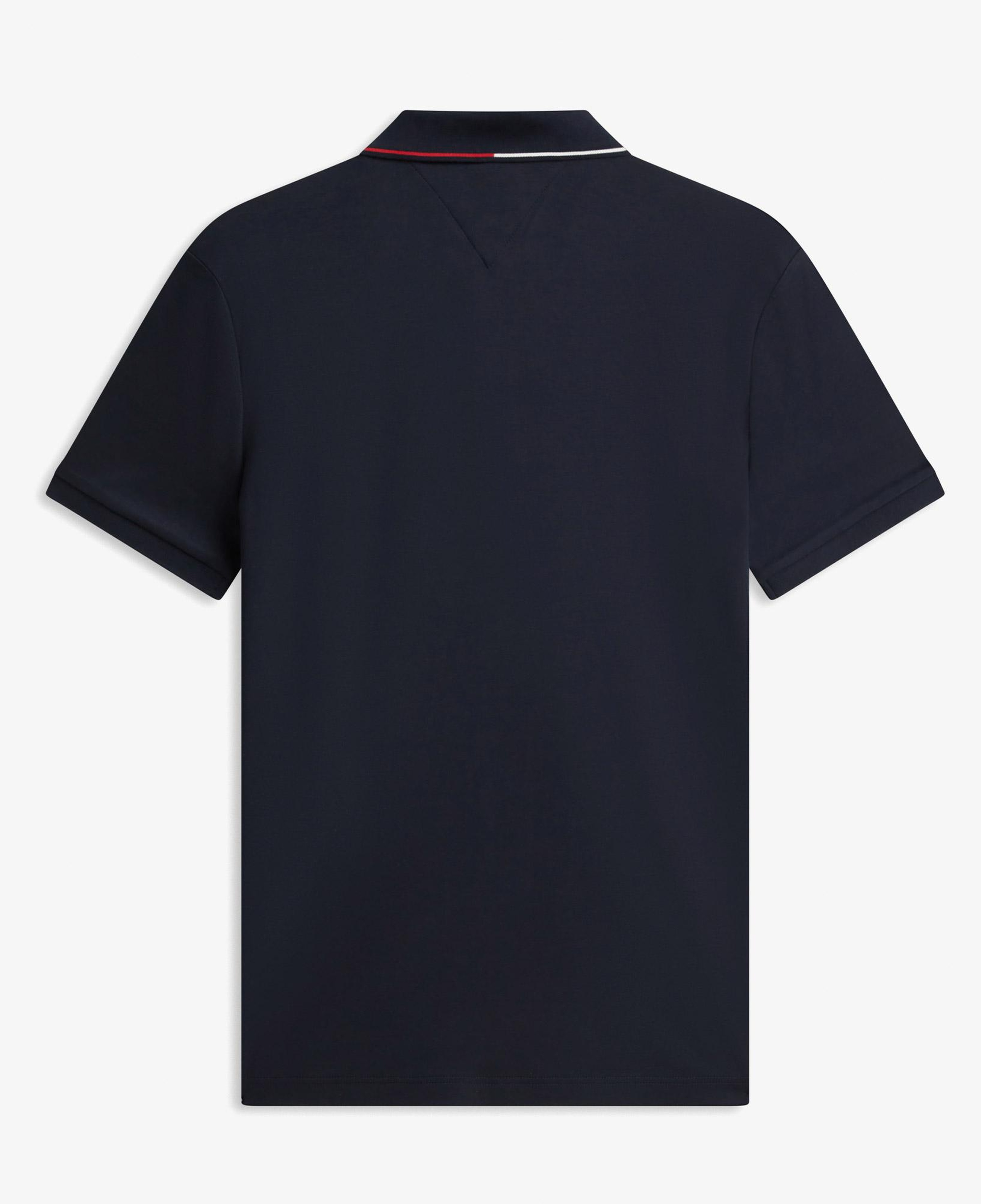 Tommy Hilfiger Liquid Cotton Tipped Slim Erkek Mavi Polo