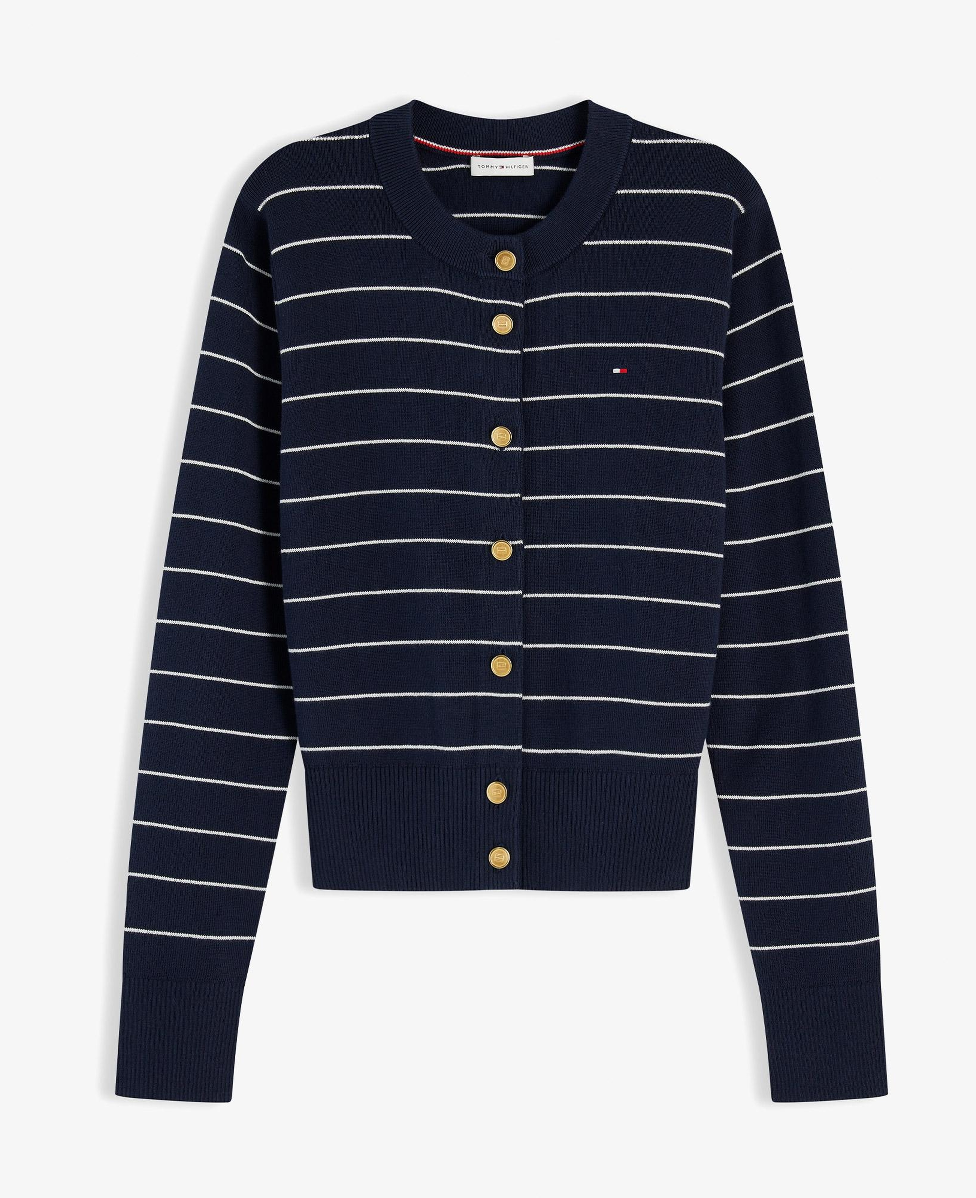 Tommy Hilfiger Full Needle Stitch Cardigan Kadın Mavi Hırka