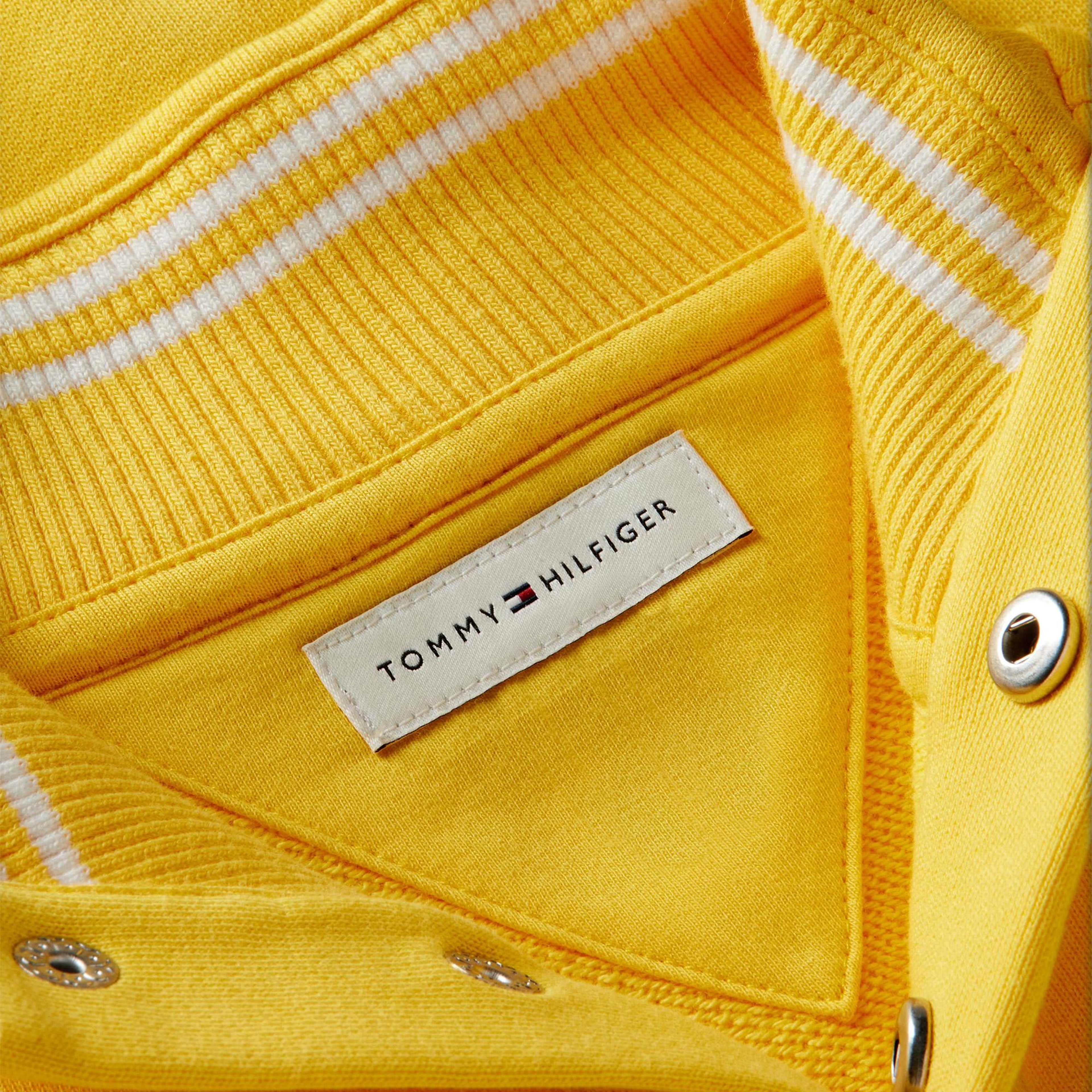 Tommy Hilfiger Button High Neck Çocuk Sarı Sweatshirt