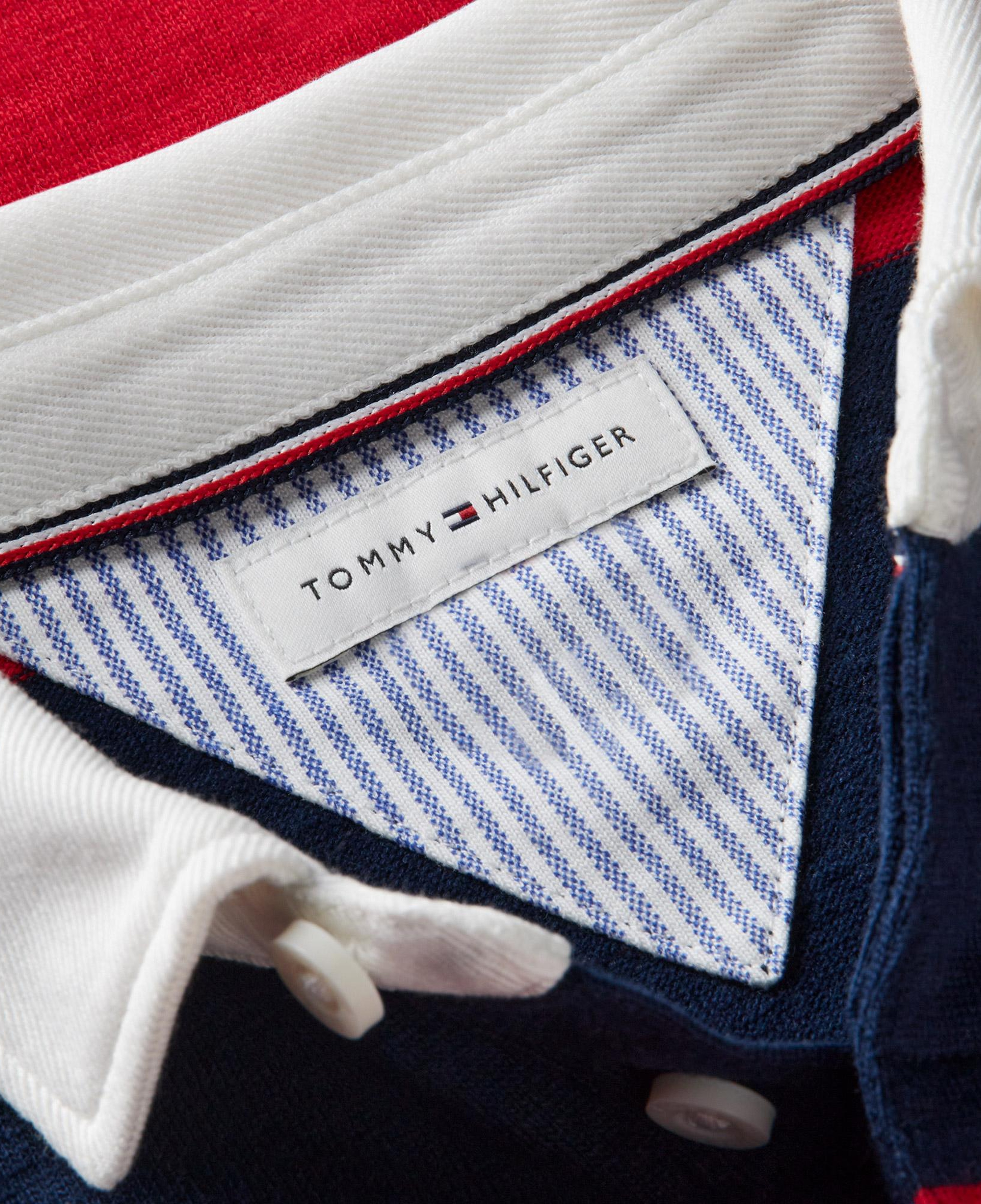 Tommy Hilfiger Slub Rugby Stripe Çocuk Kırmızı Polo