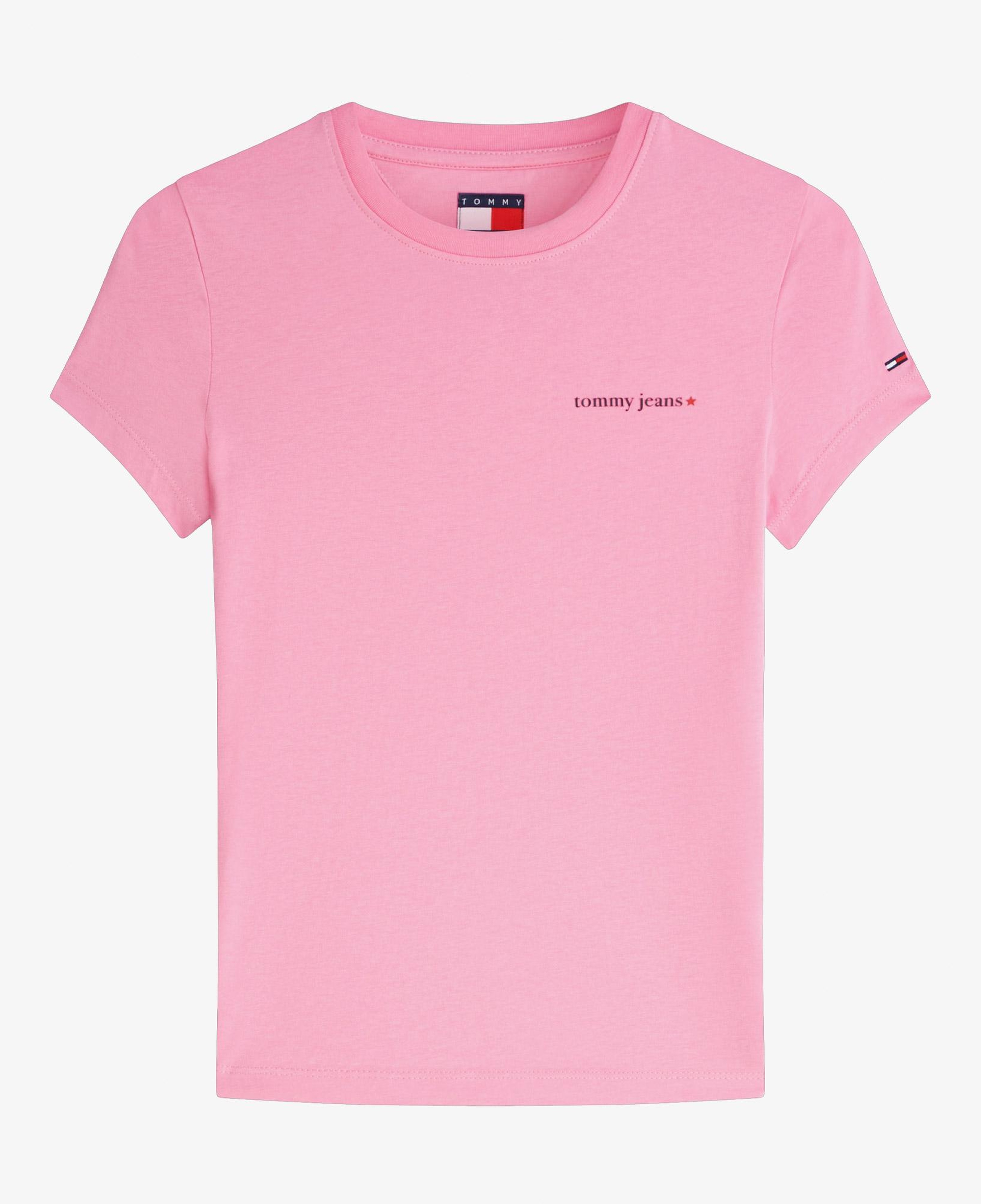 Tommy Hilfiger Slim Essential Logo 1 Kadın Pembe T-Shirt